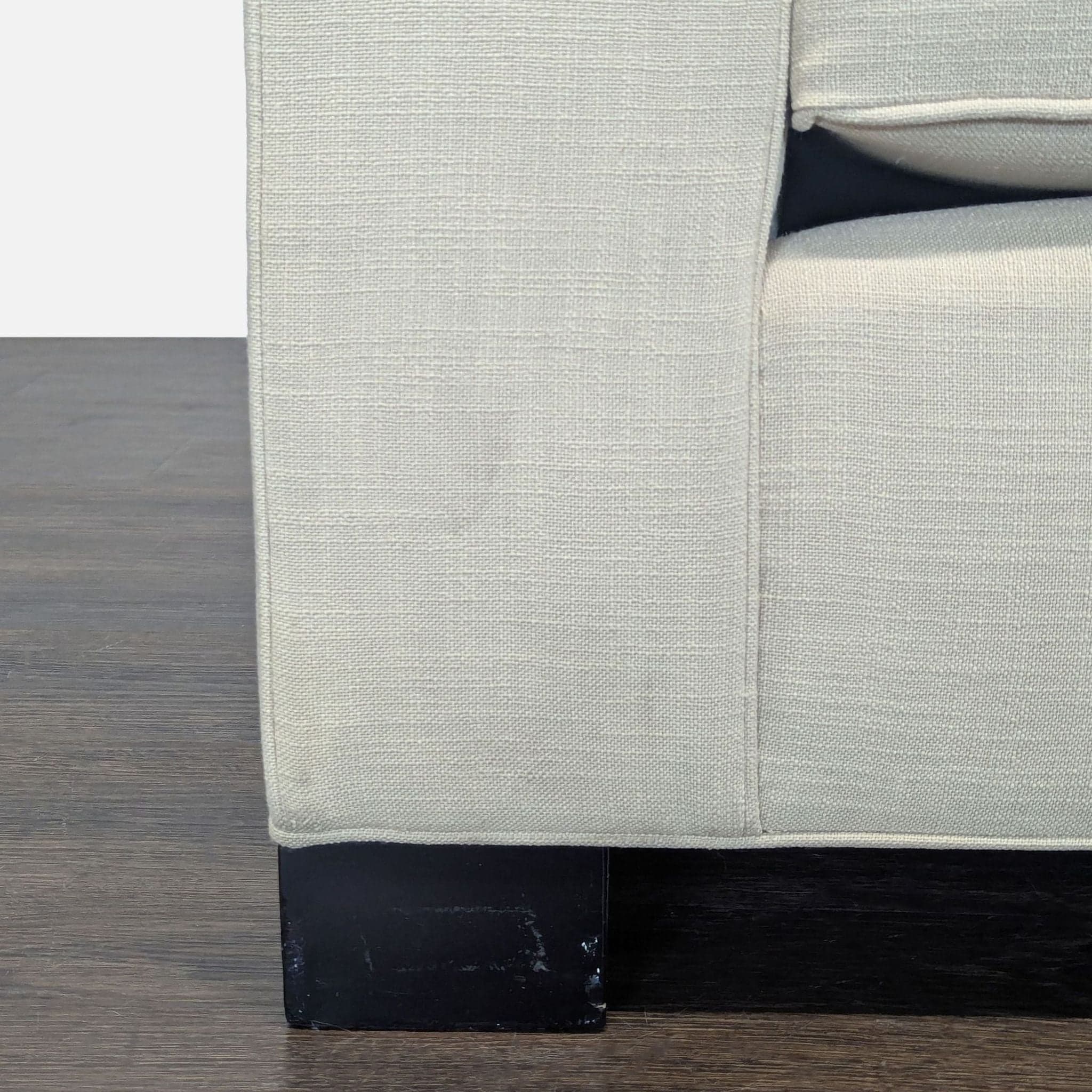 Modern Beige 3-Seat Sofa with Tufted Back and Square Arms - Thumbnail 6