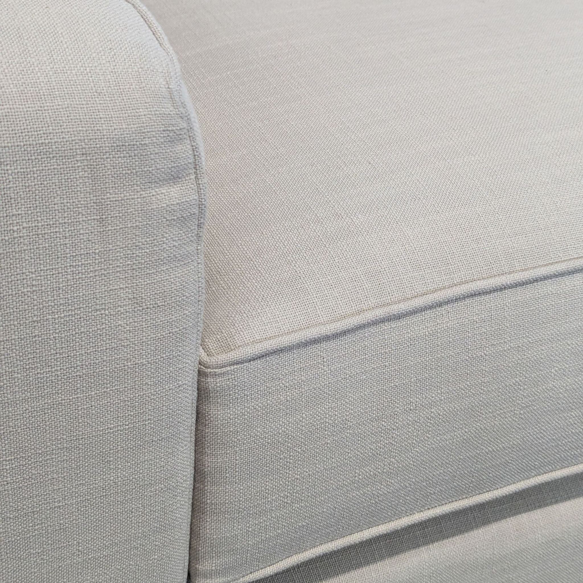 Modern Beige 3-Seat Sofa with Tufted Back and Square Arms - Thumbnail 7