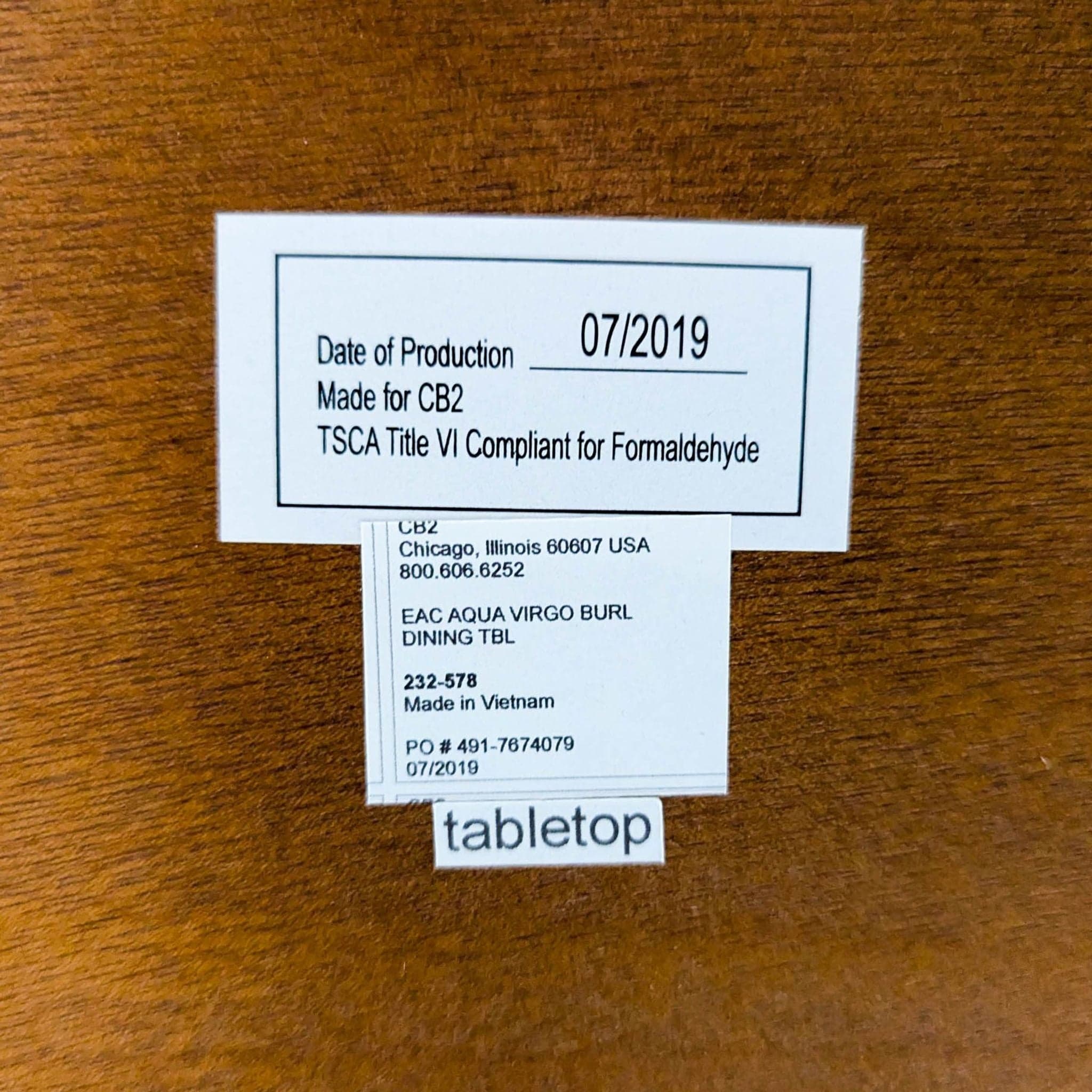 CB2 Burlwood Veneer Dining Table - Thumbnail 7