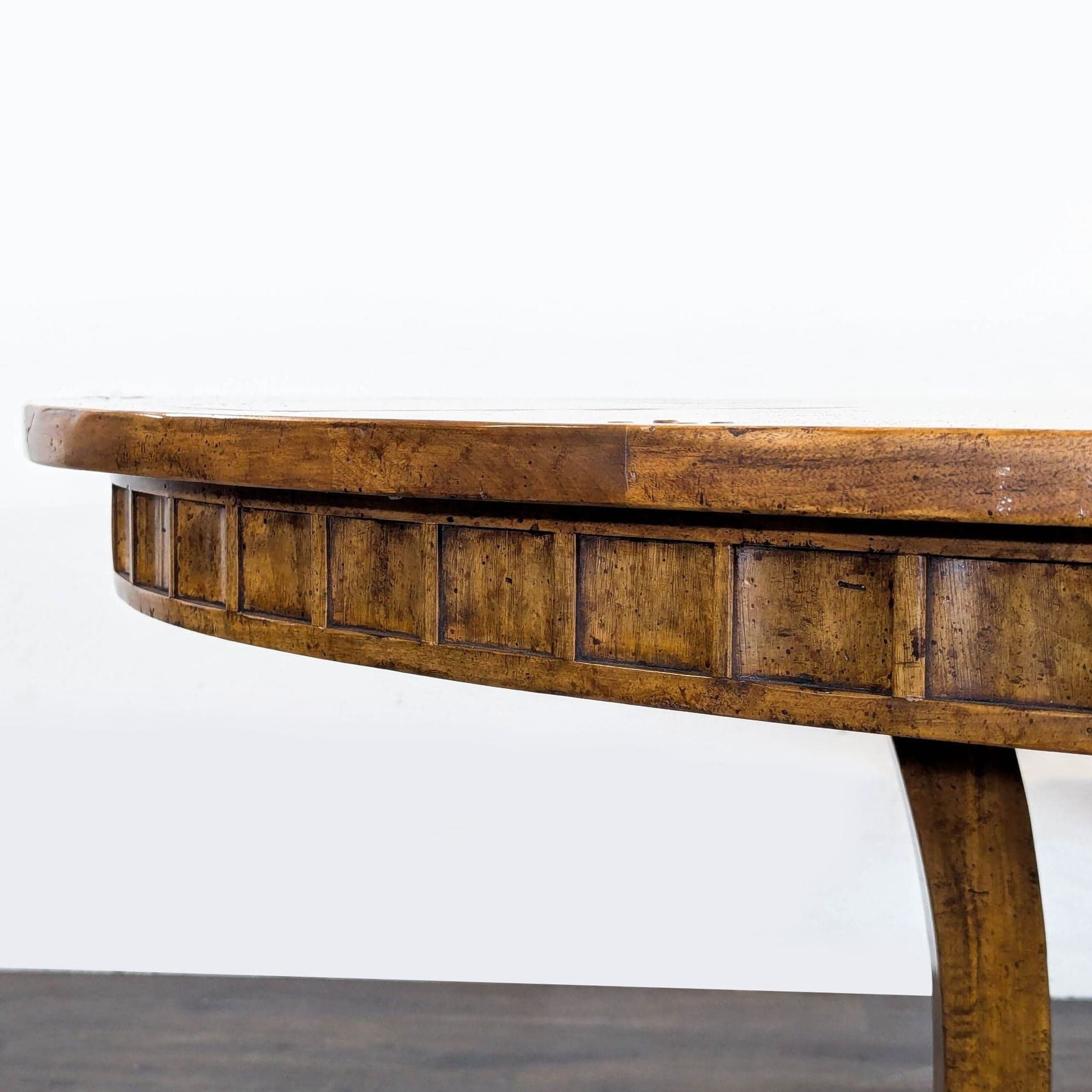 Sunburst Top Wood Dining Table - Thumbnail 6