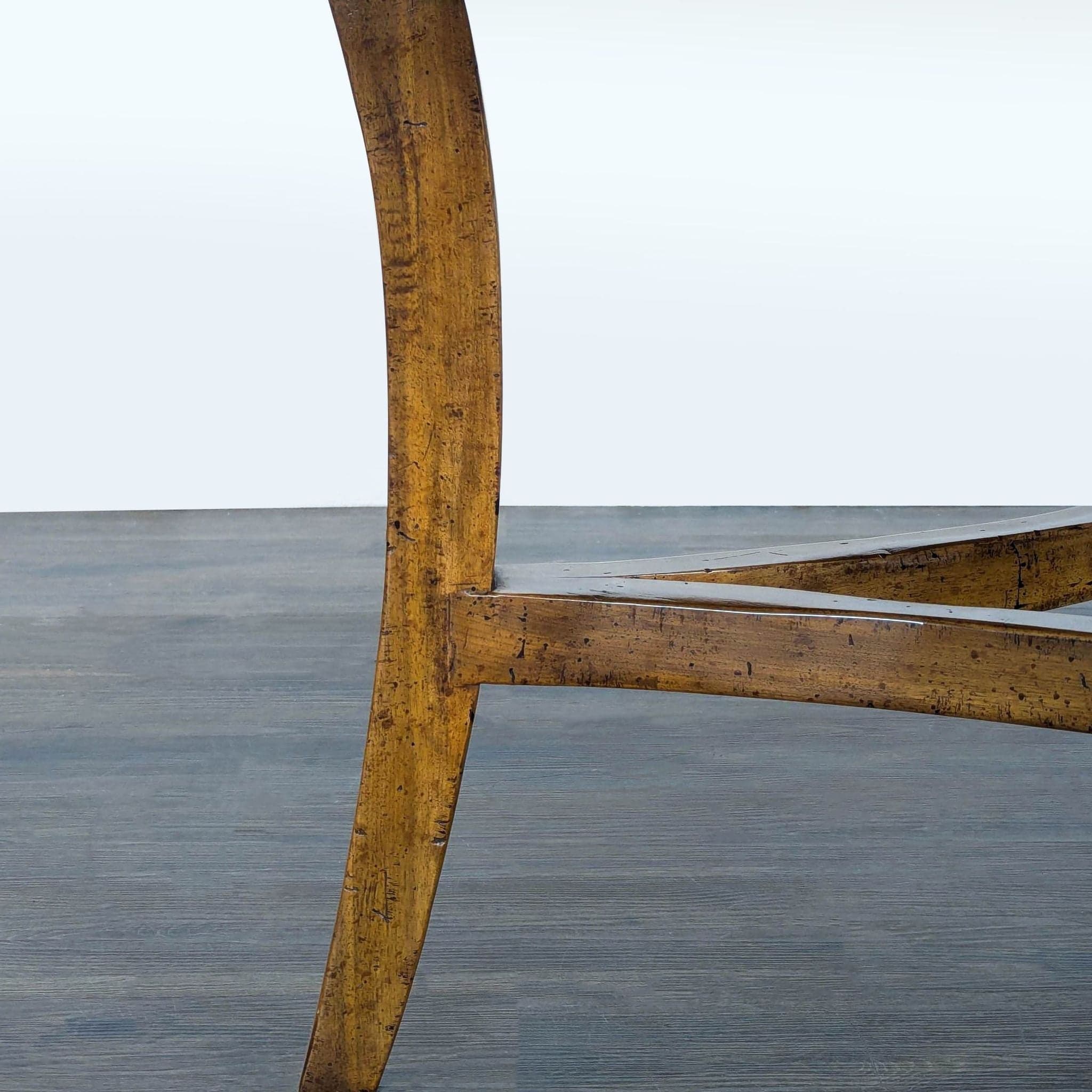 Sunburst Top Wood Dining Table - Thumbnail 7