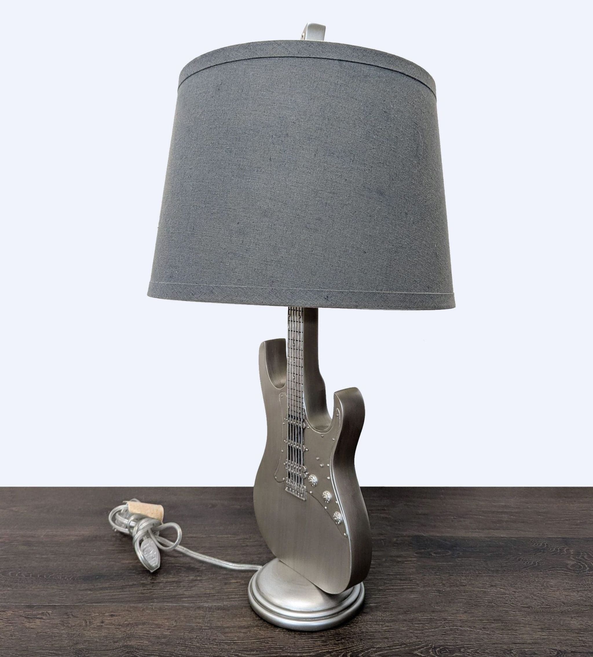 Pottery Barn Kids Electric Guitar Table Lamp with Grey Shade - Thumbnail 8