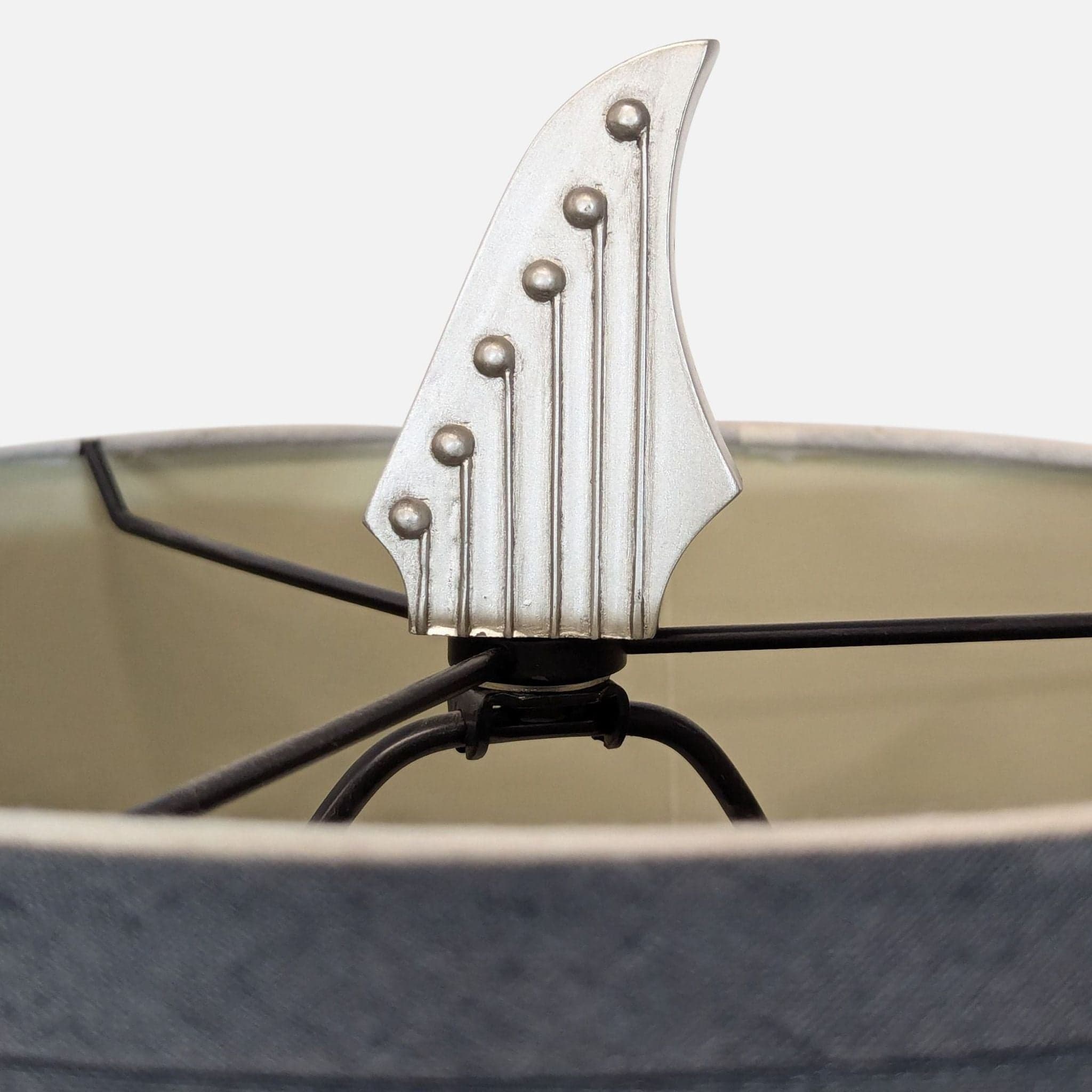 Pottery Barn Kids Electric Guitar Table Lamp with Grey Shade - Thumbnail 4