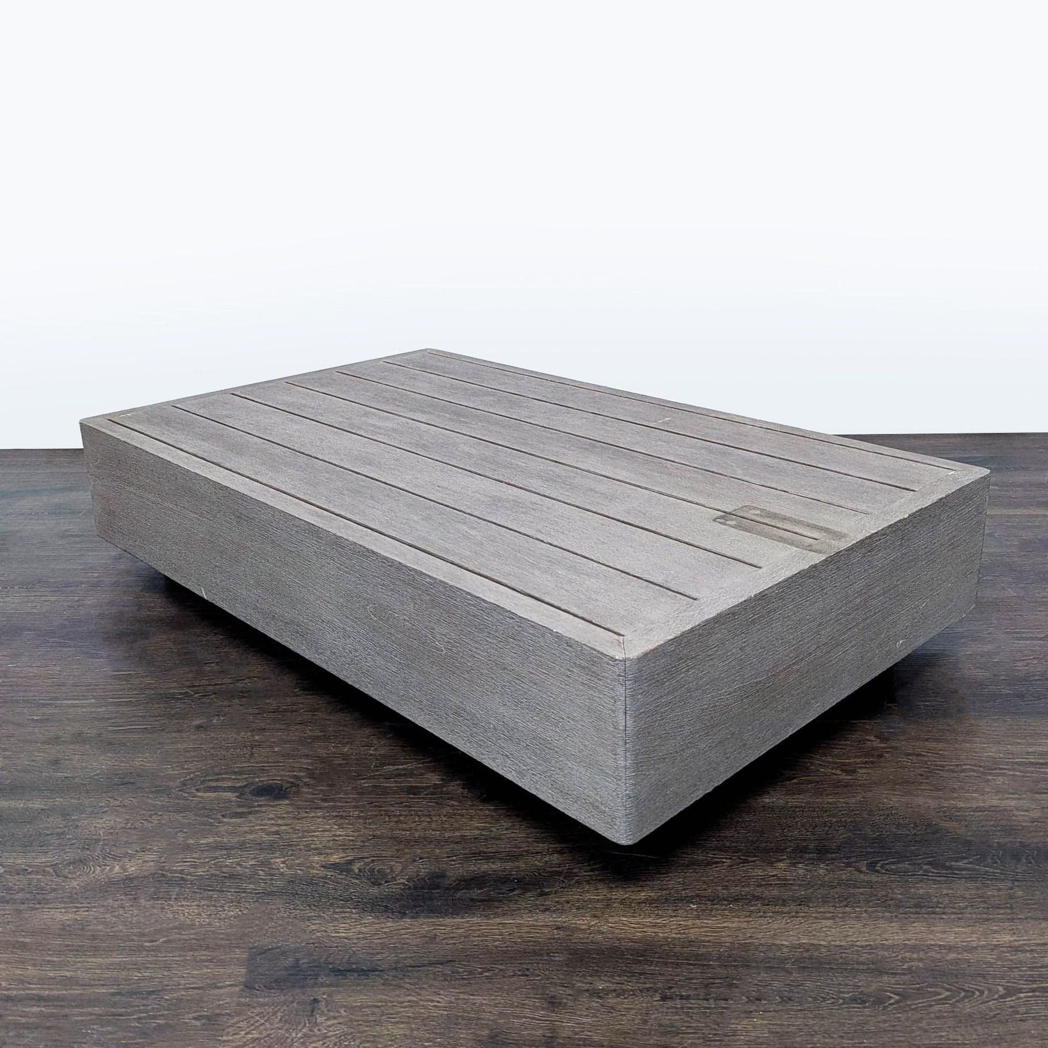 Restoration Hardware Maya Weathered Teak Modern Outdoor Coffee Table - Thumbnail 6