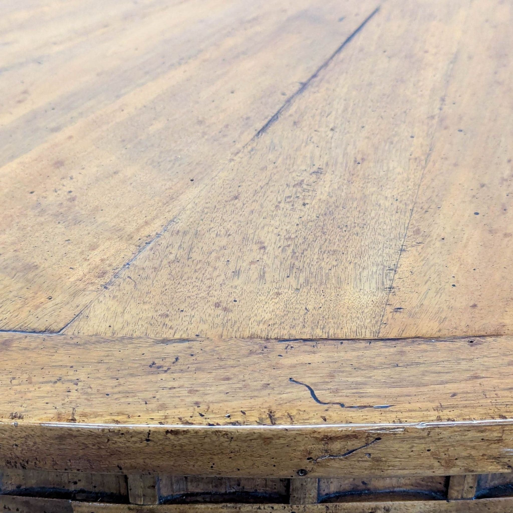 Sunburst Top Wood Dining Table - Thumbnail 5