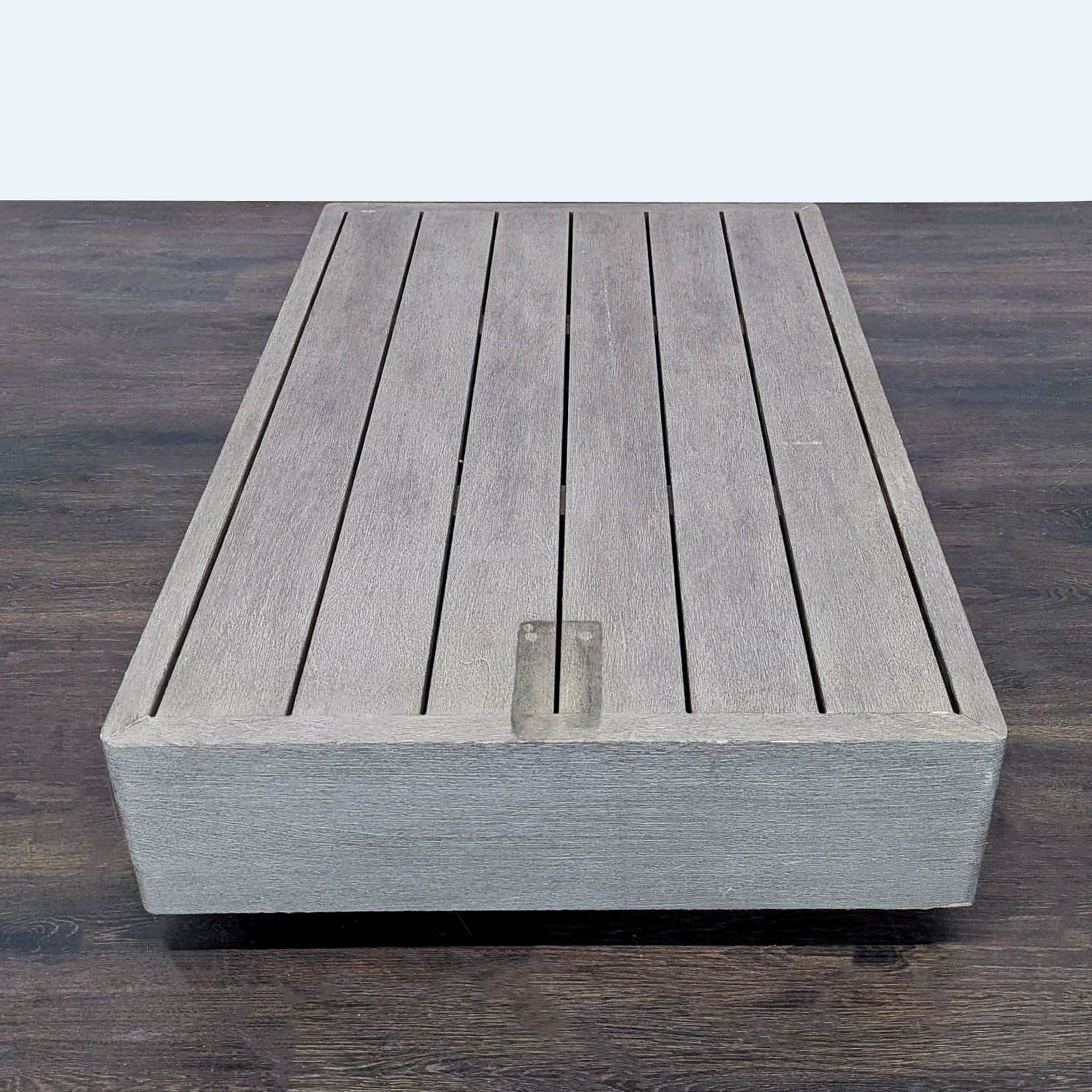 Restoration Hardware Maya Weathered Teak Modern Outdoor Coffee Table - Thumbnail 3