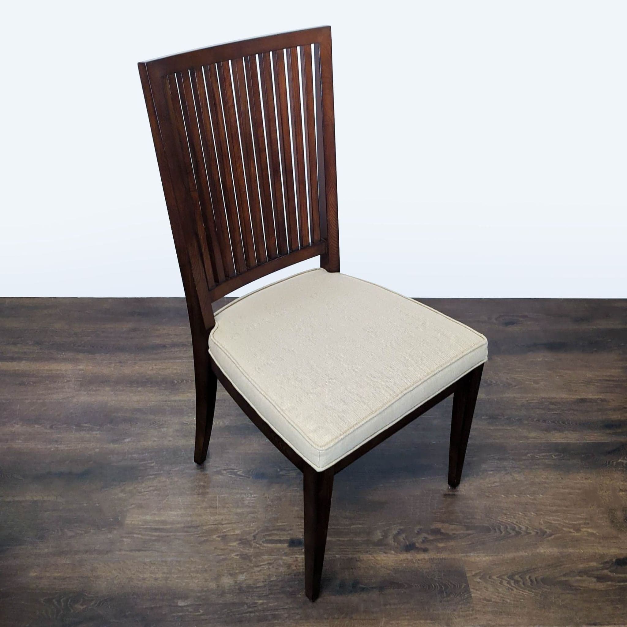 Contemporary Wooden Dining Set with Extendable Table and 6 Slat-Back Chairs - Thumbnail 3