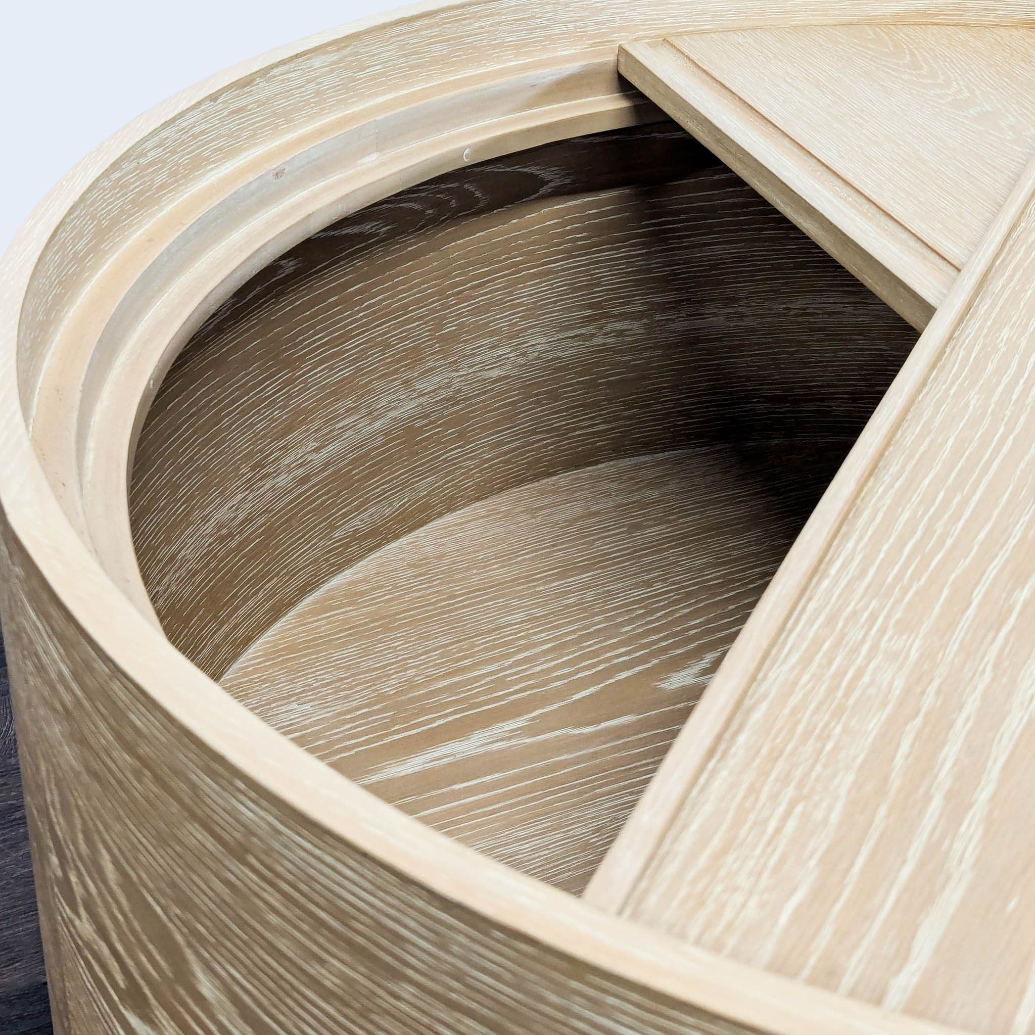 West Elm Volume Round Storage Drum Coffee Table - Thumbnail 4