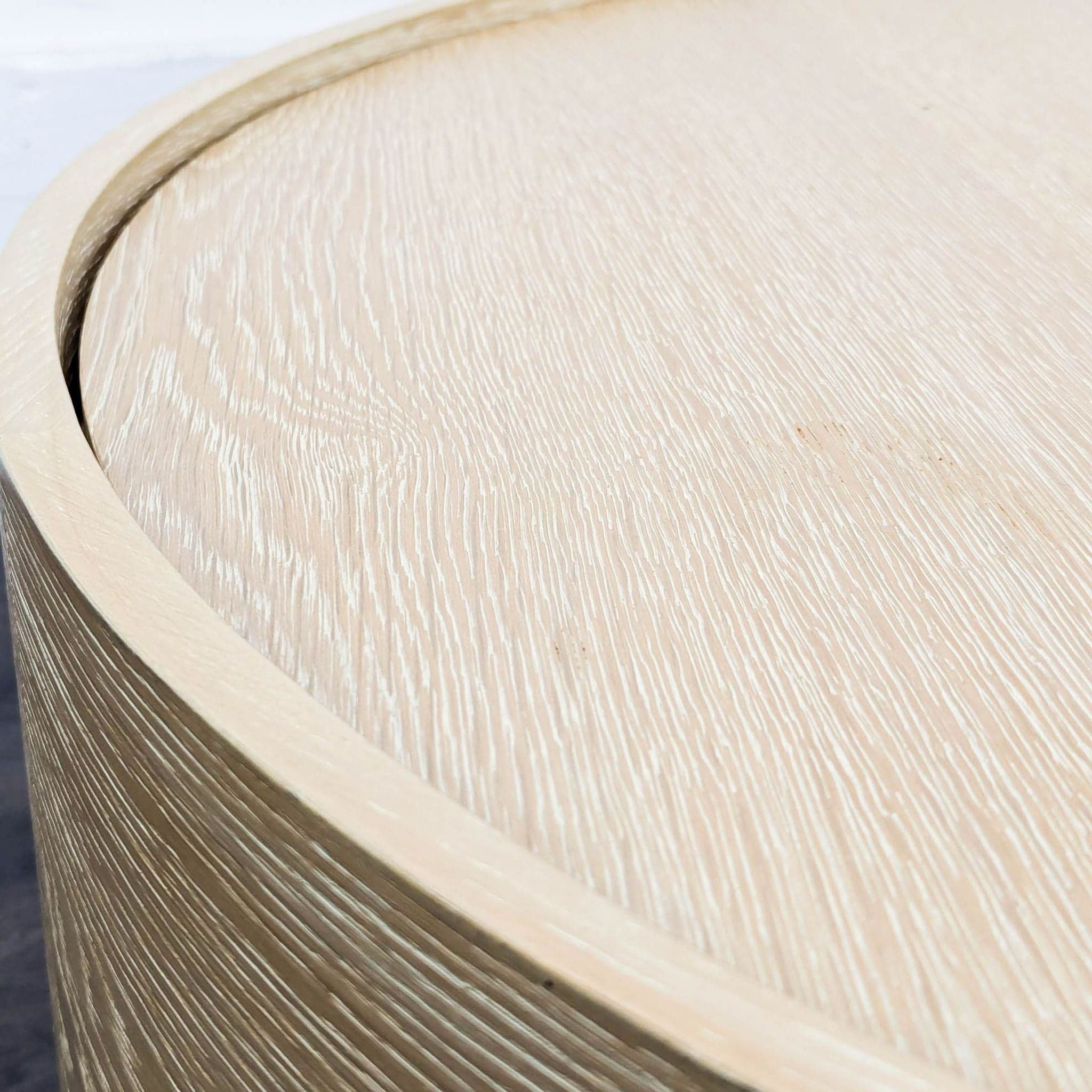 West Elm Volume Round Storage Drum Coffee Table - Thumbnail 5