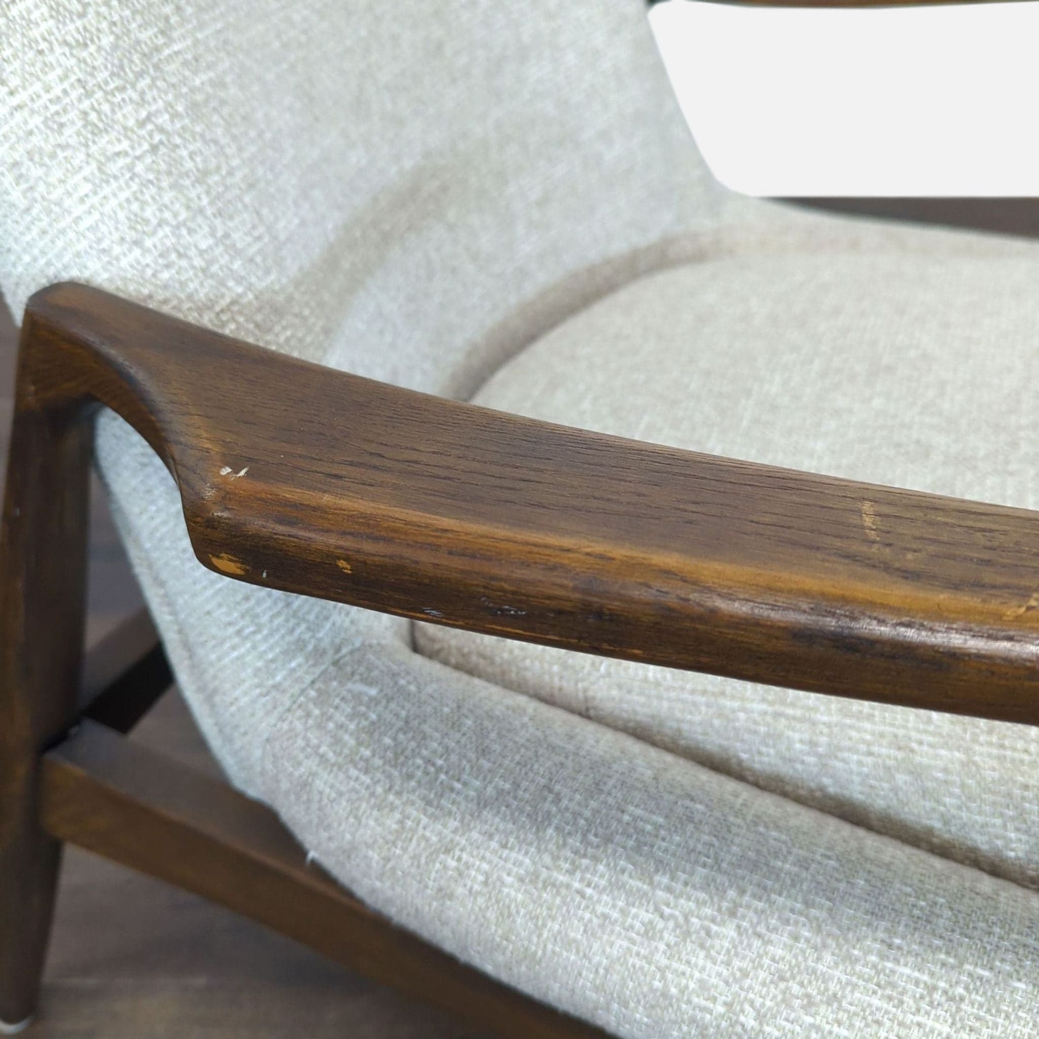 Four Hands Braden Modern Lounge Chair with Wooden Frame and Light Upholstery - Thumbnail 3
