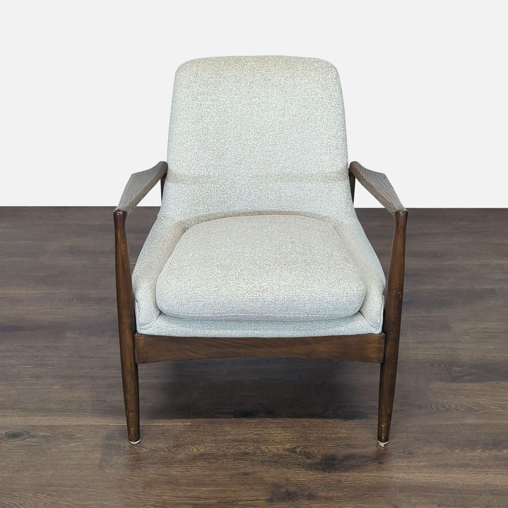 Four Hands Braden Modern Lounge Chair with Wooden Frame and Light Upholstery - Thumbnail 4