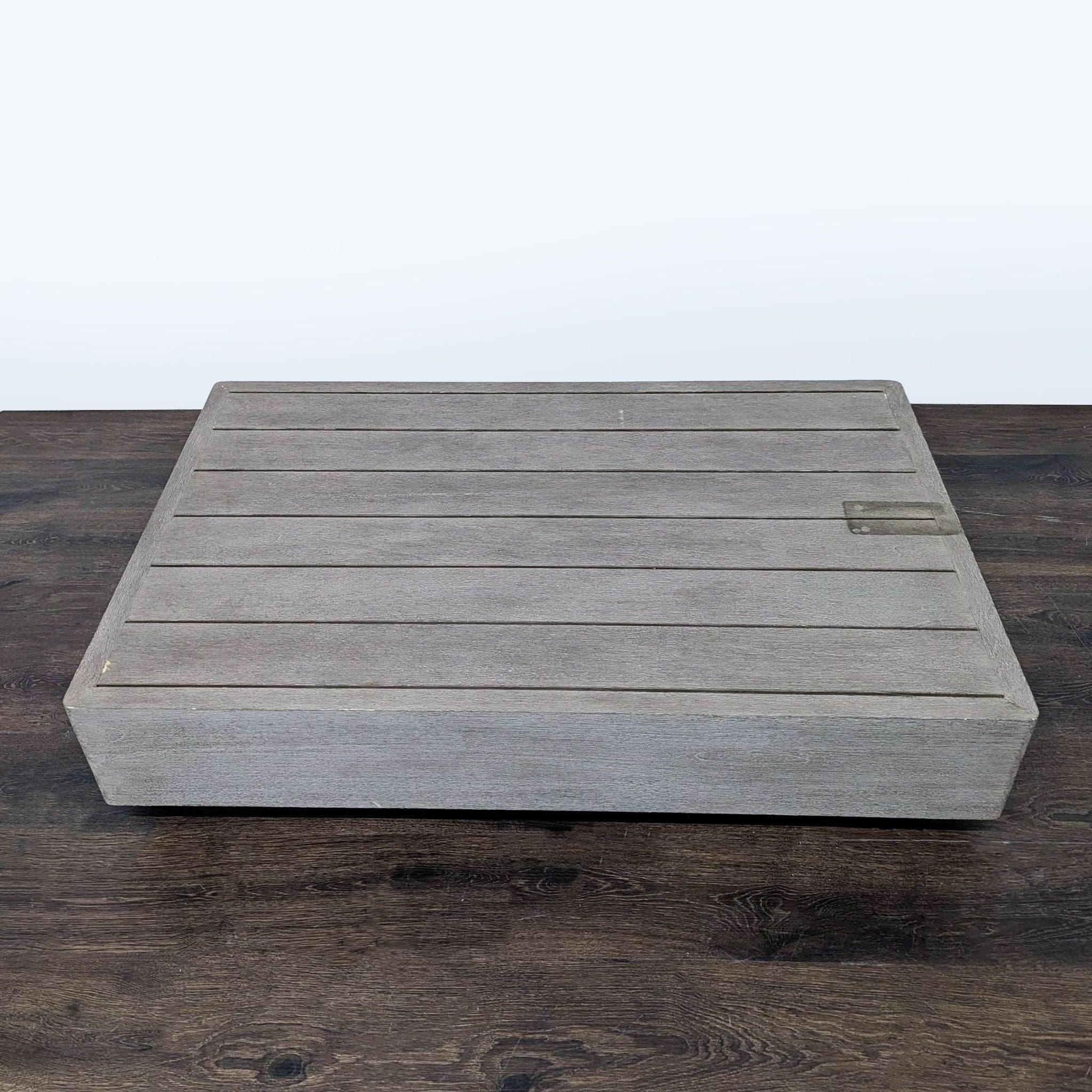 Restoration Hardware Maya Weathered Teak Modern Outdoor Coffee Table - Thumbnail 2