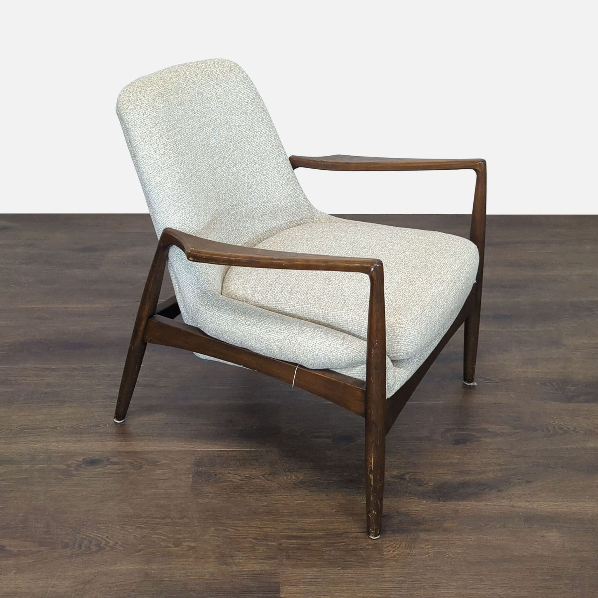 Four Hands Braden Modern Lounge Chair with Wooden Frame and Light Upholstery - Thumbnail 2