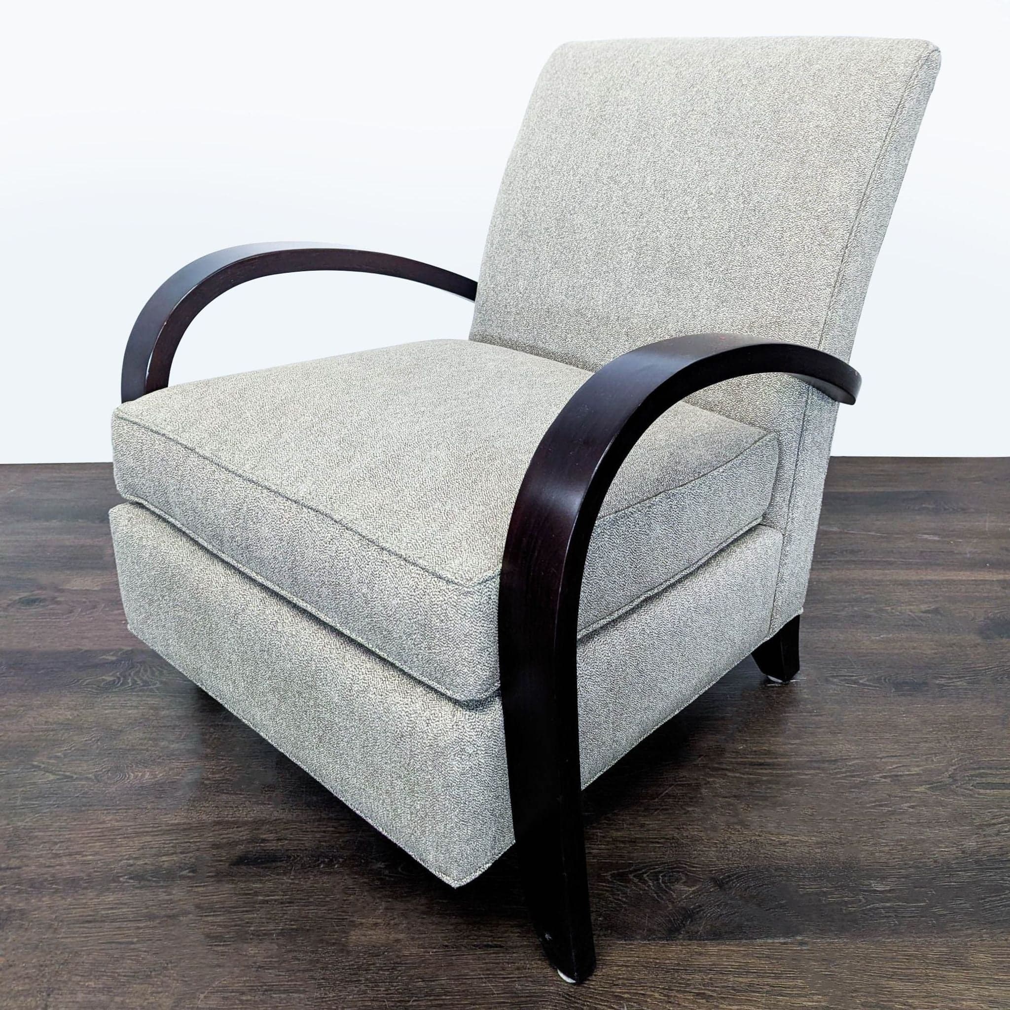 Room & Board Sloan Modern Lounge Chair with Curved Wood Arms - Thumbnail 7