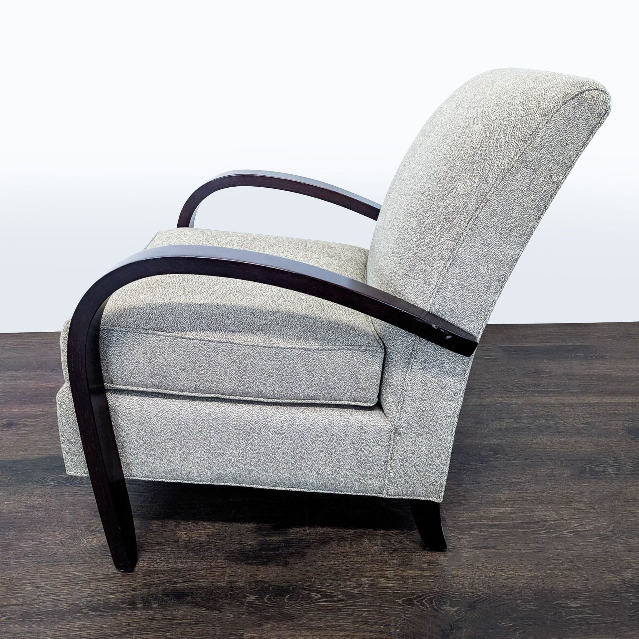 Room & Board Sloan Modern Lounge Chair with Curved Wood Arms - Thumbnail 6