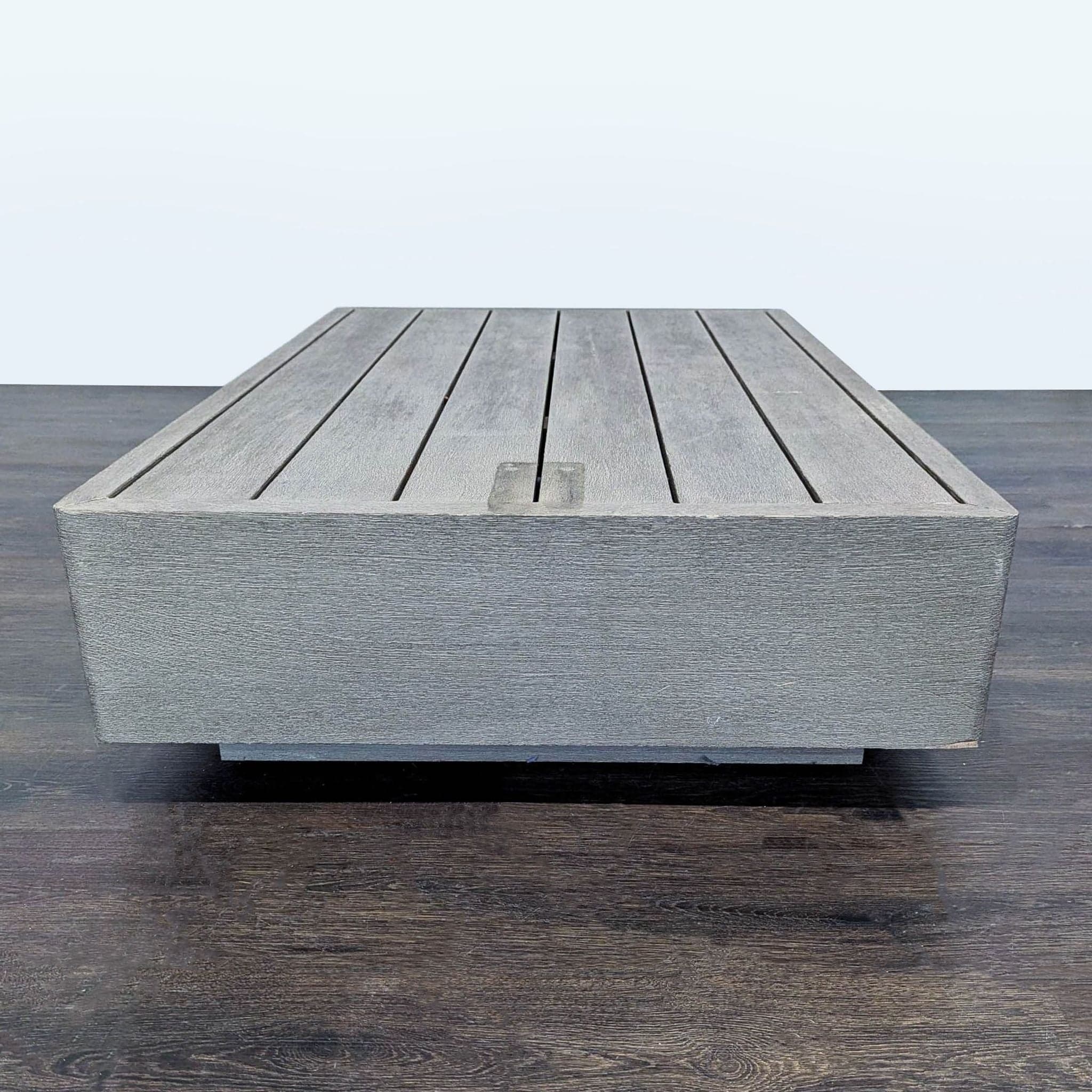 Restoration Hardware Maya Weathered Teak Modern Outdoor Coffee Table - Thumbnail 4