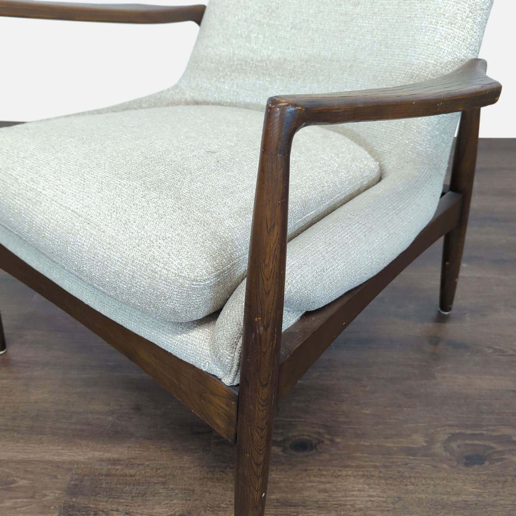 Four Hands Braden Modern Lounge Chair with Wooden Frame and Light Upholstery - Thumbnail 5