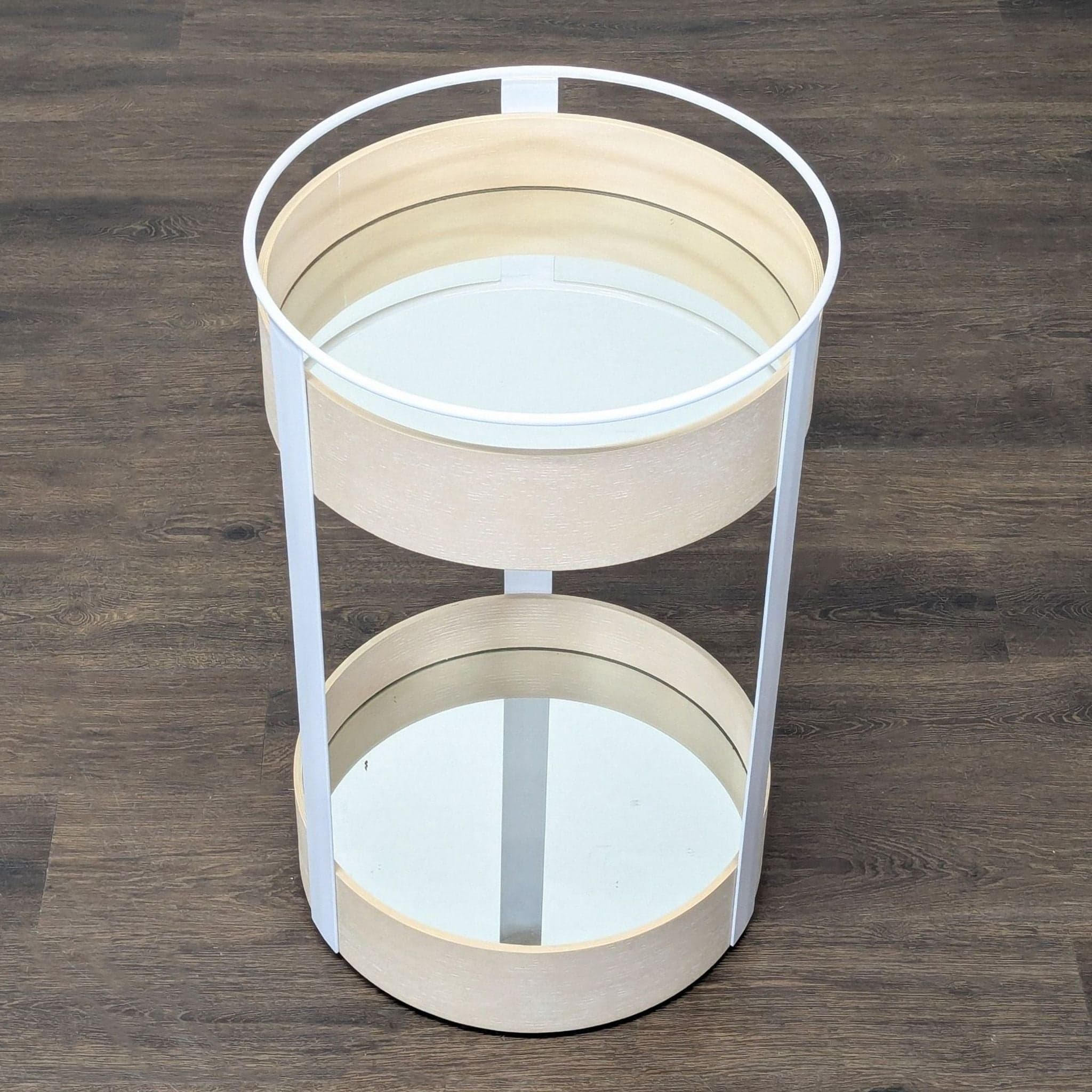 Wood, Metal, and Glass Accent table - Thumbnail 5