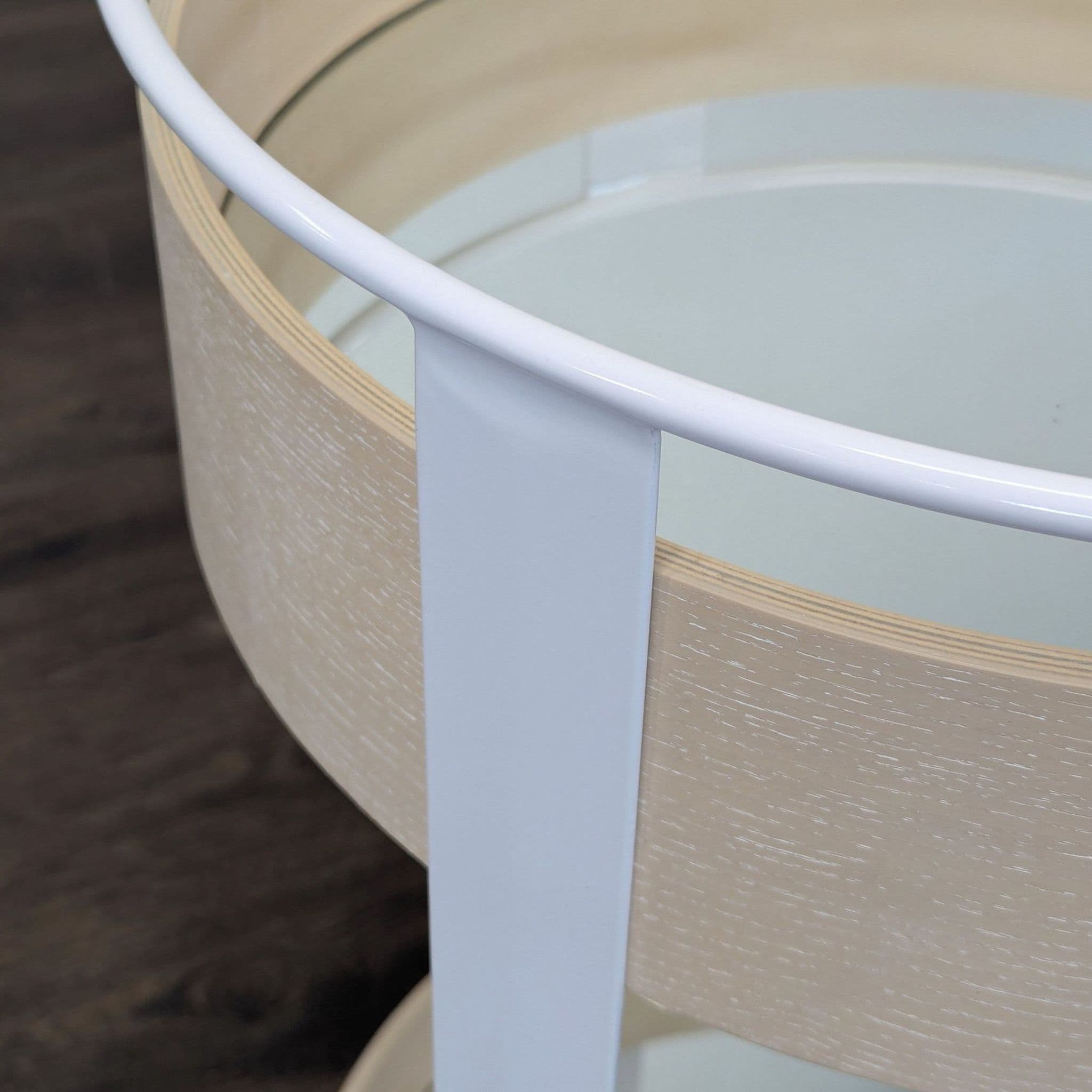 Wood, Metal, and Glass Accent table - Thumbnail 2