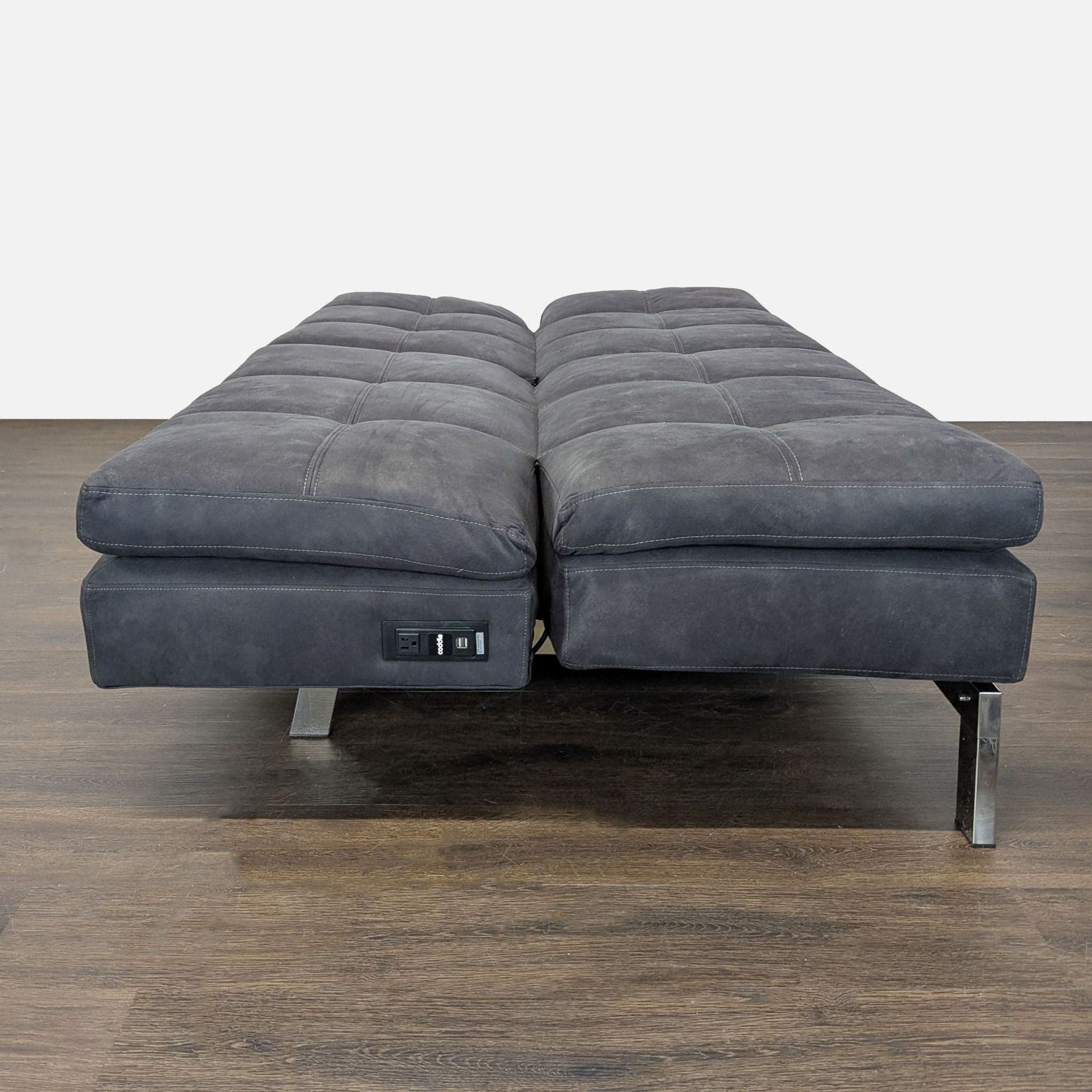 Coddle Sleeper Sofa - Modern Dark Grey Convertible Couch Bed - Thumbnail 2