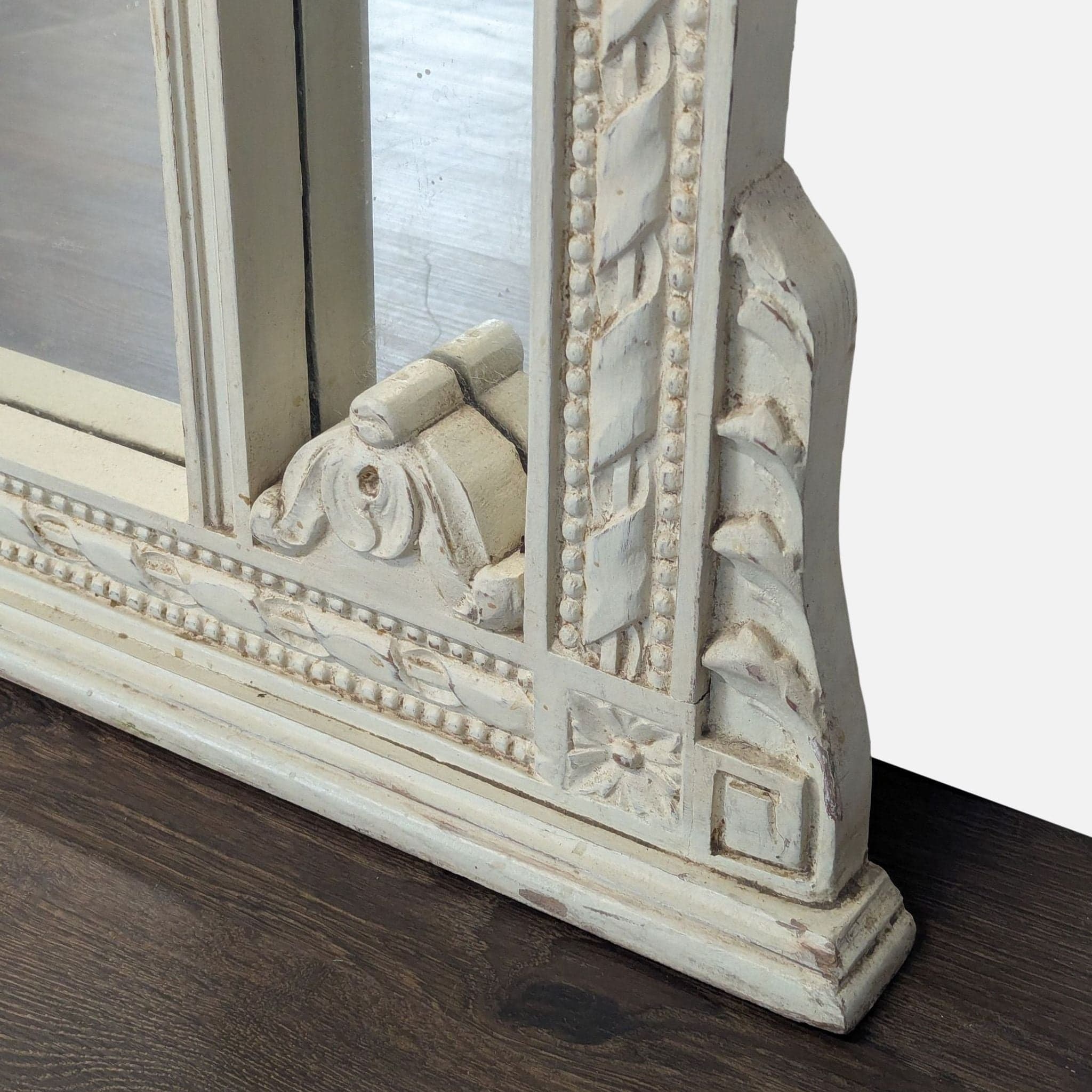 Monumental European Antique Carved Mirror - Thumbnail 3