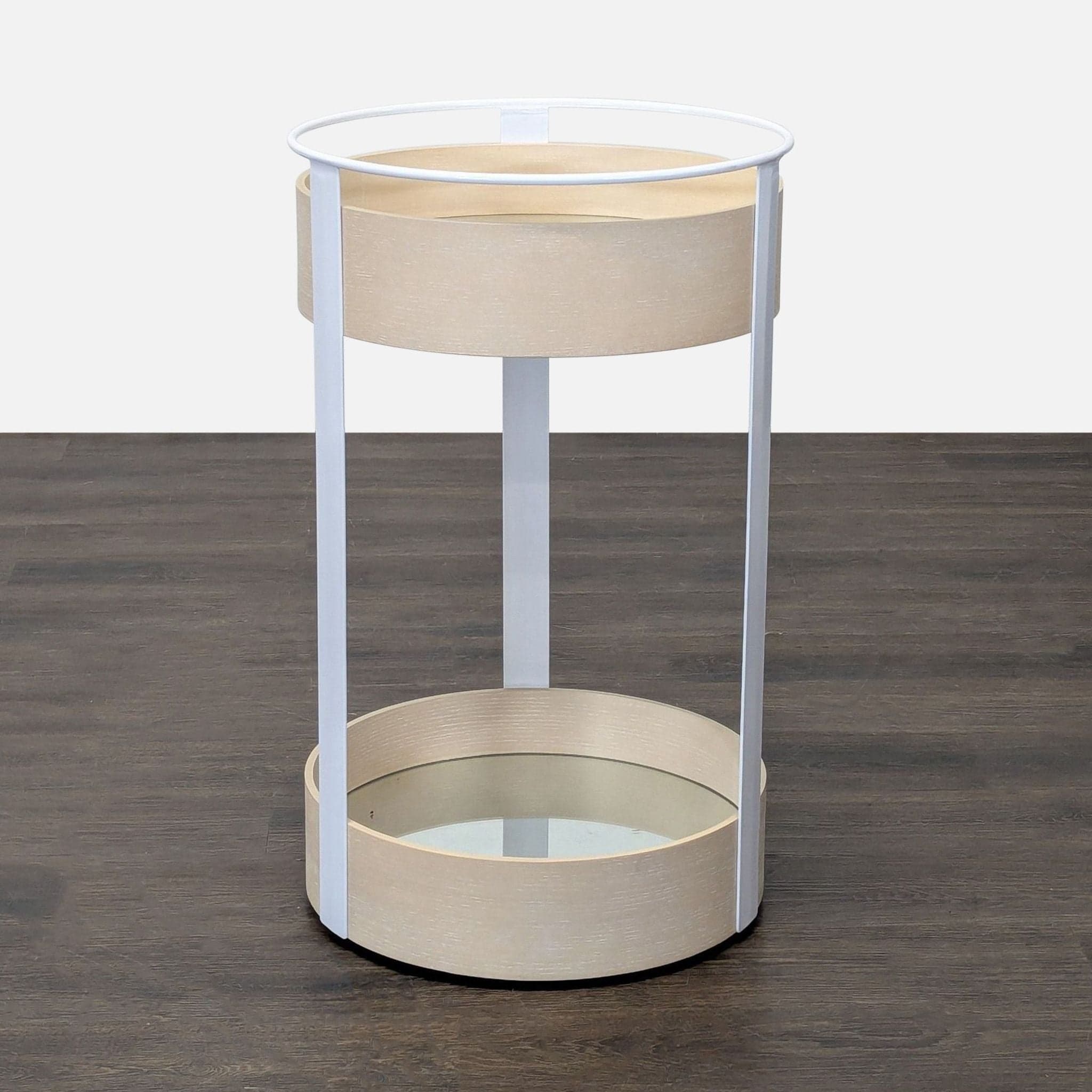 Wood, Metal, and Glass Accent table - Thumbnail 4