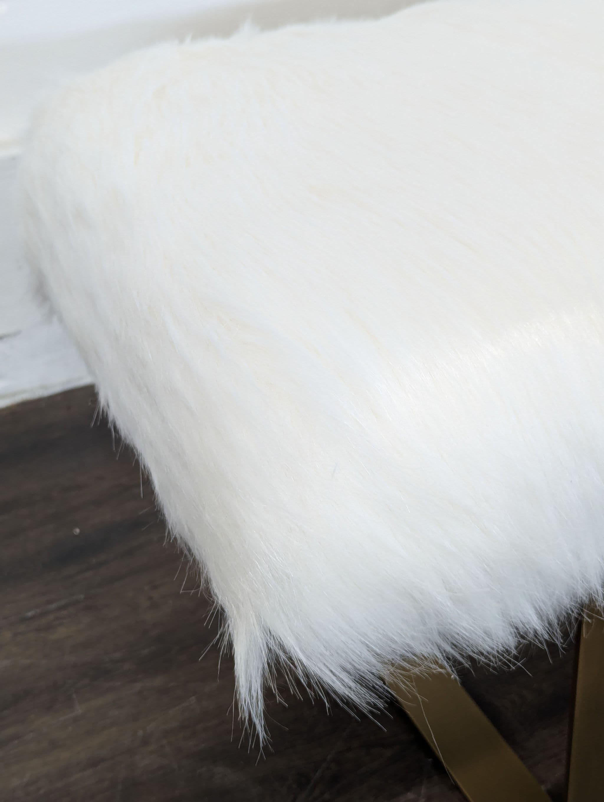 Restoration Hardware Faux Fur Bench - Thumbnail 5