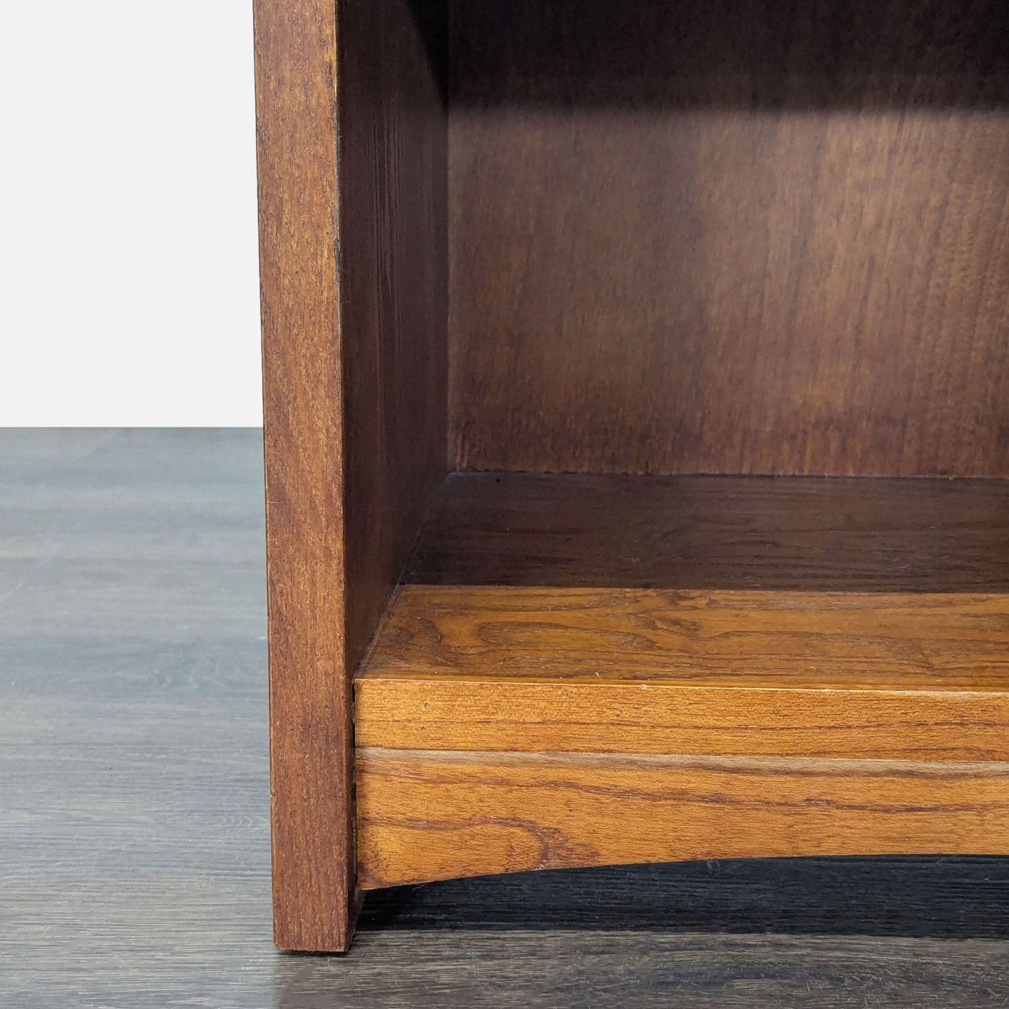 Craftsman Style One Drawer Wood Nightstand with Open Shelf - Thumbnail 5