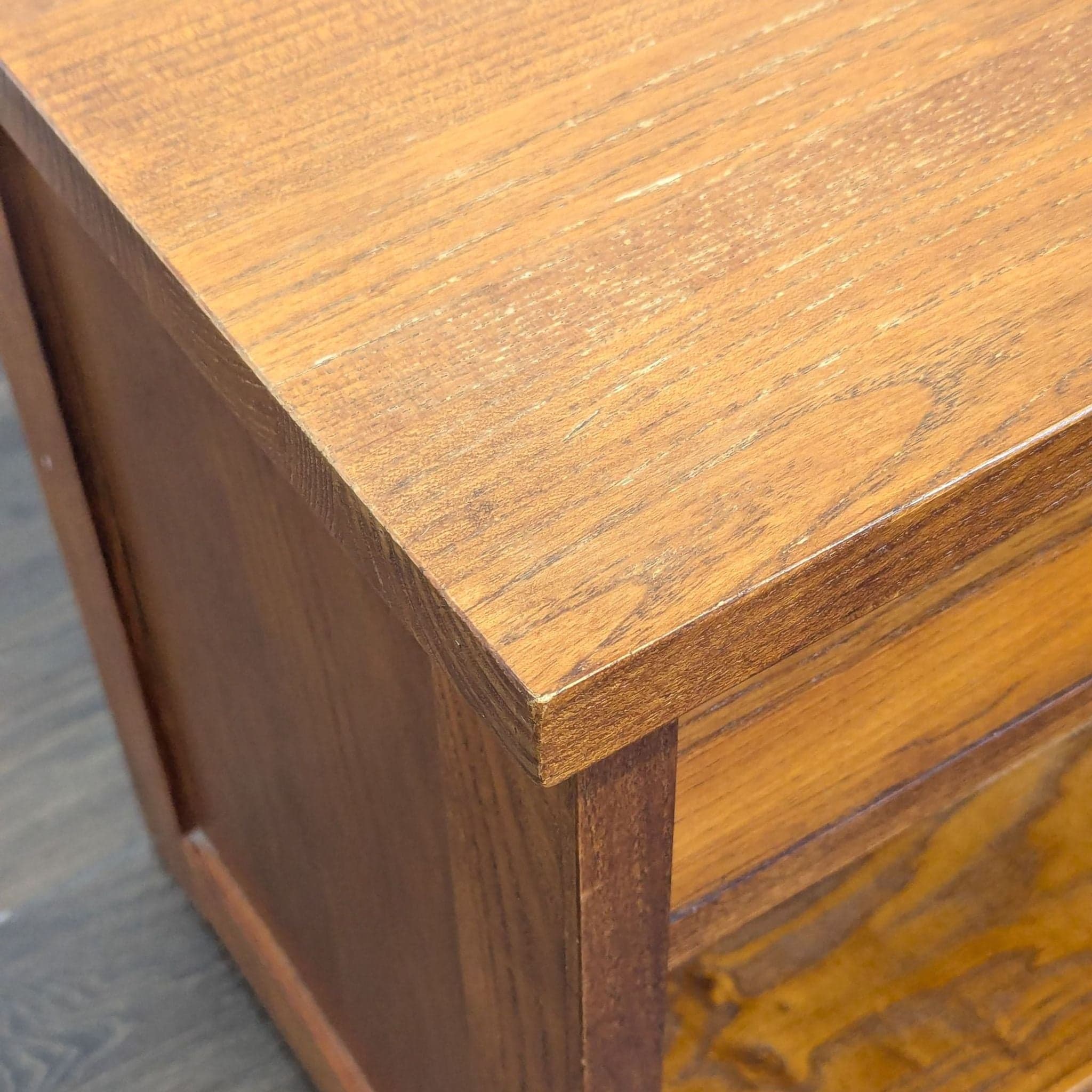 Craftsman Style One Drawer Wood Nightstand with Open Shelf - Thumbnail 3