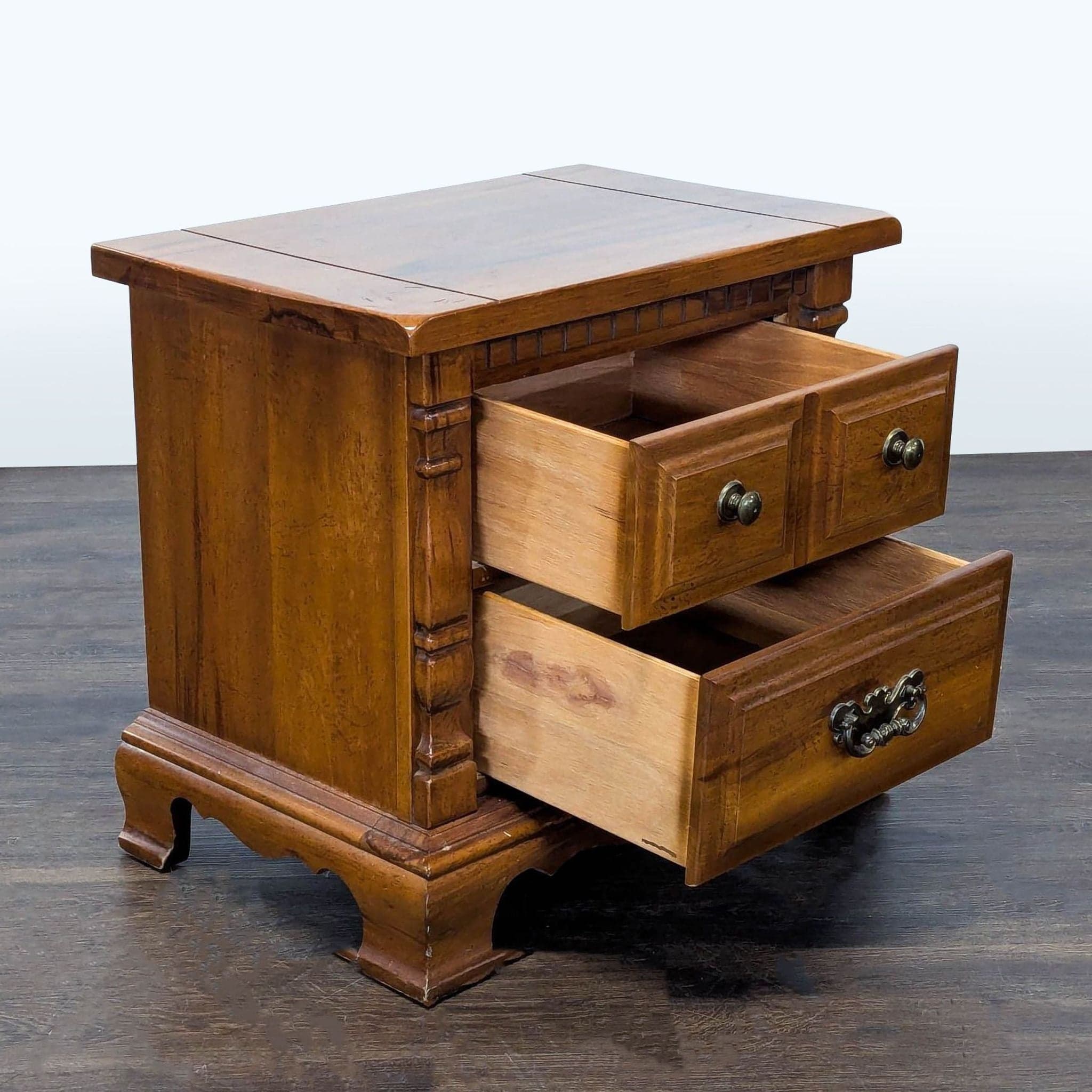 Vintage Sumter Furniture Two Drawer Nightstand - Thumbnail 2