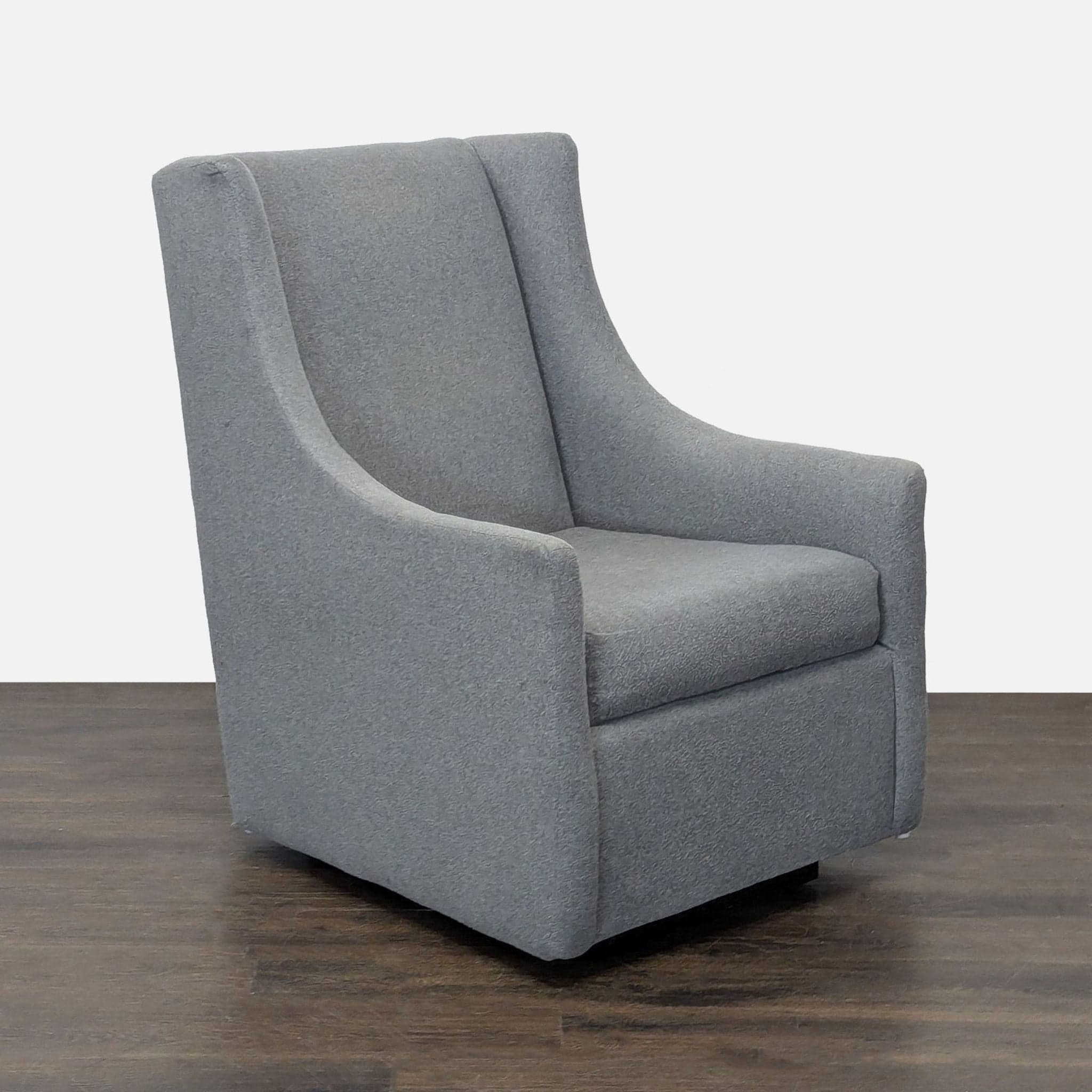 West Elm Modern Gray Rocking Lounge Chair - Thumbnail 2