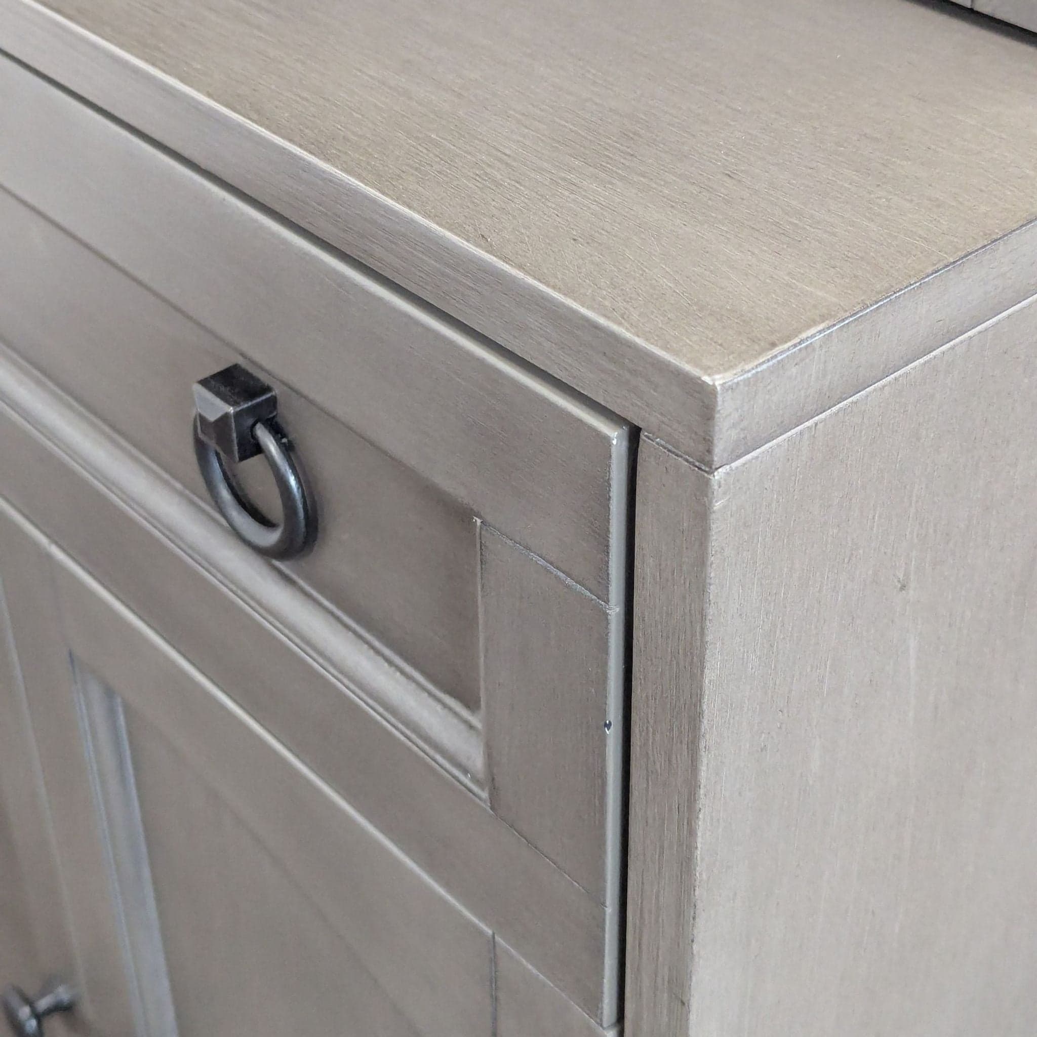 One Drawer Hutch with Glass Doors and Bottom Cabinet - Thumbnail 9