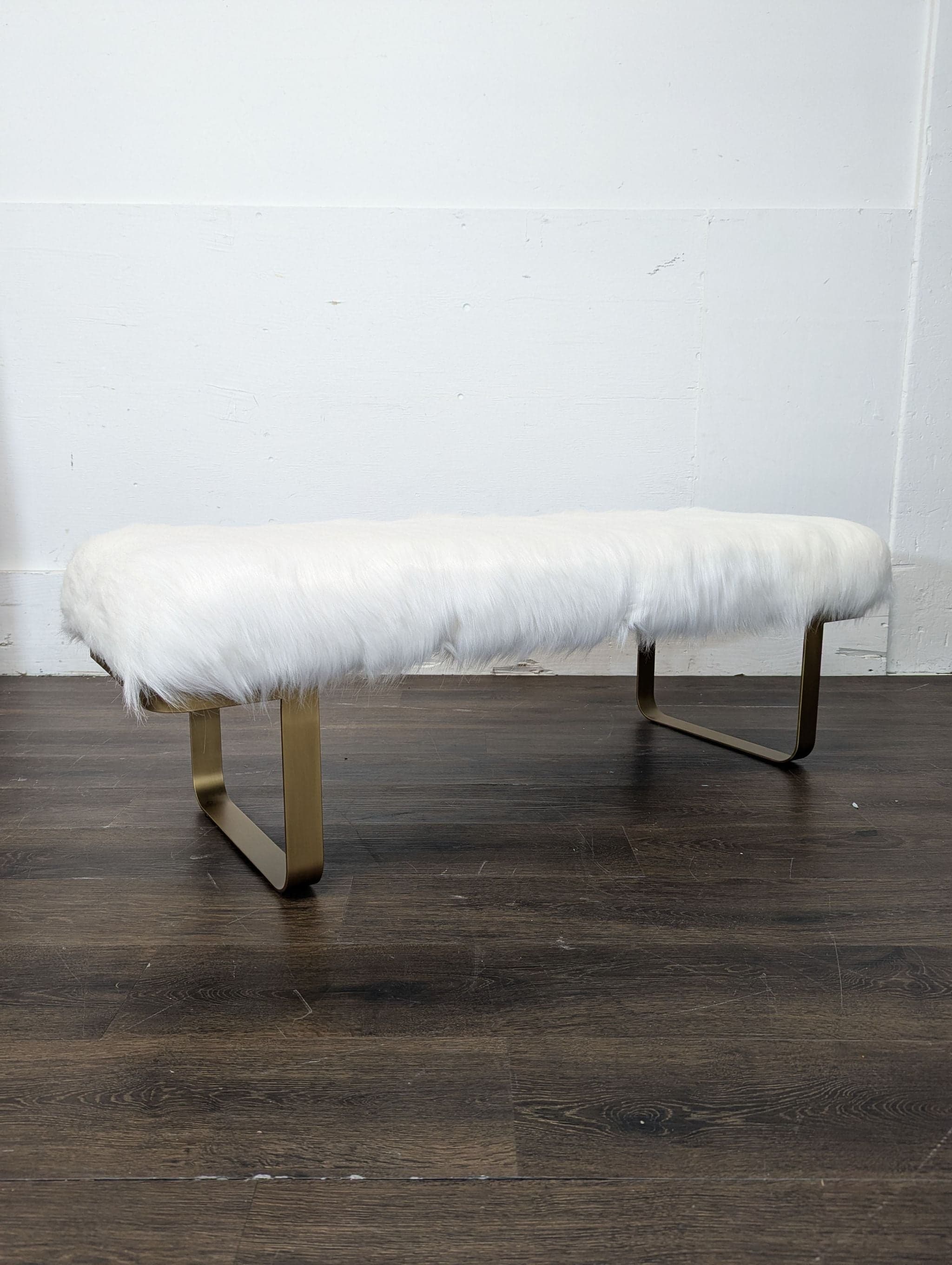 Restoration Hardware Faux Fur Bench - Thumbnail 2
