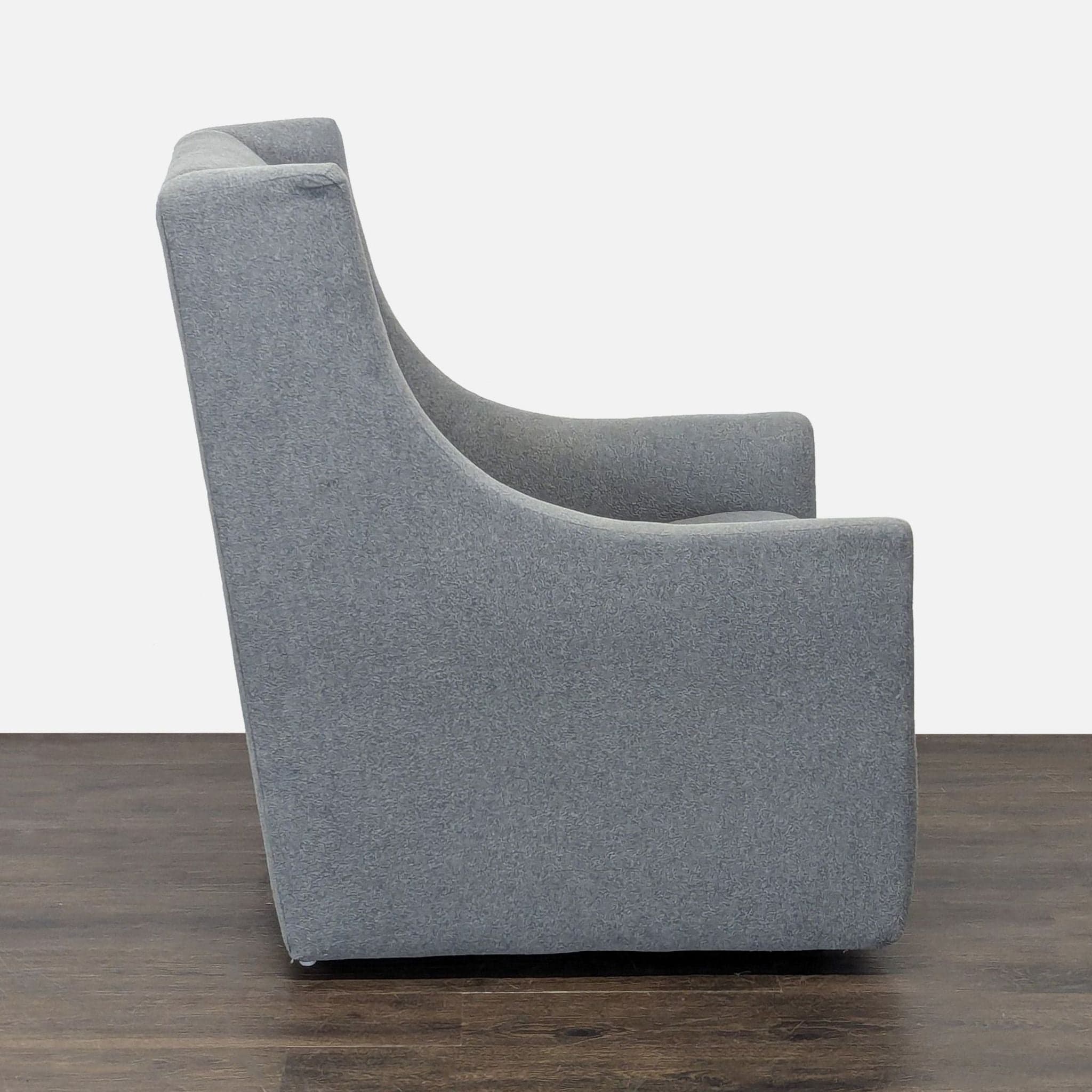 West Elm Modern Gray Rocking Lounge Chair - Thumbnail 5