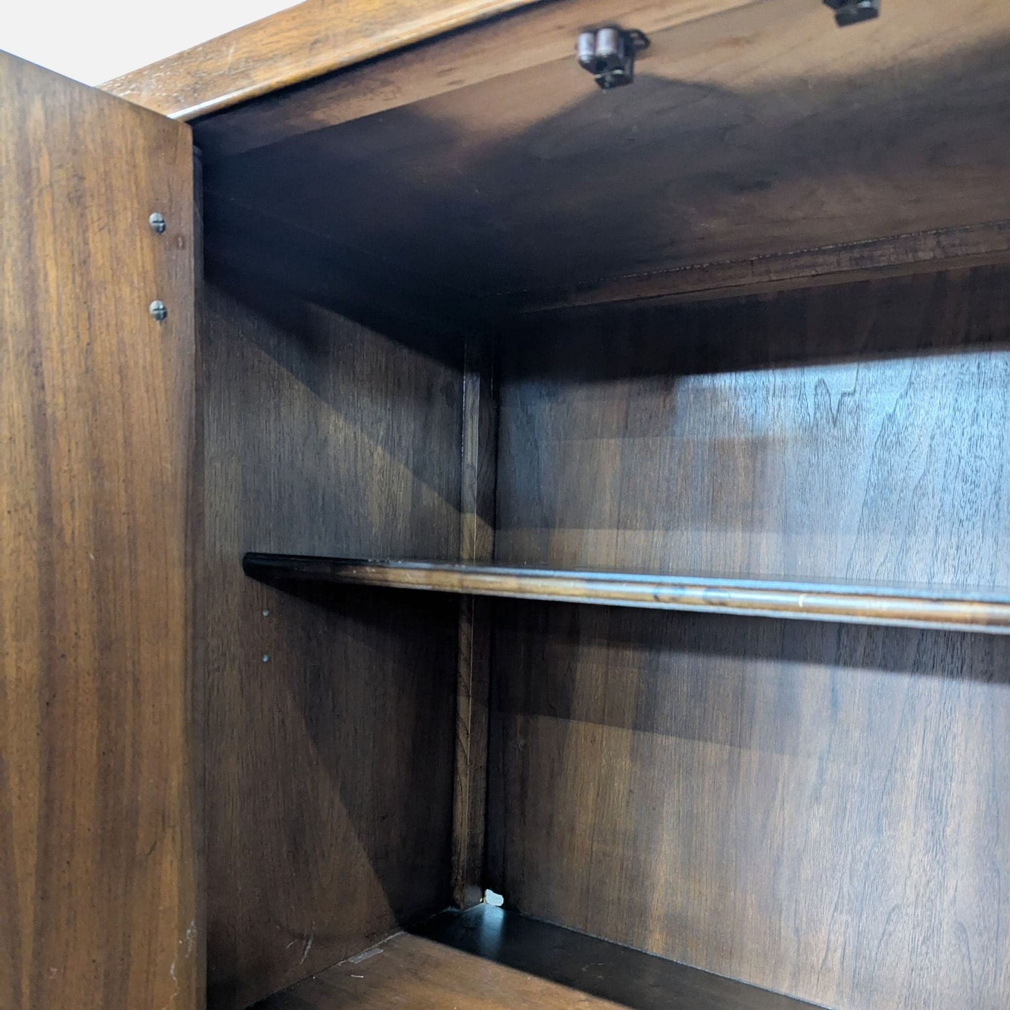 Drexel Heritage Dynasty Burl Walnut Asian-Inspired Credenza - Thumbnail 7