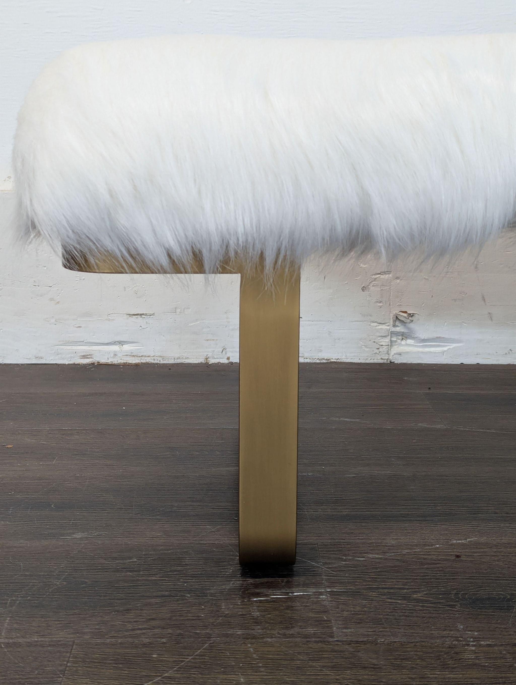 Restoration Hardware Faux Fur Bench - Thumbnail 4