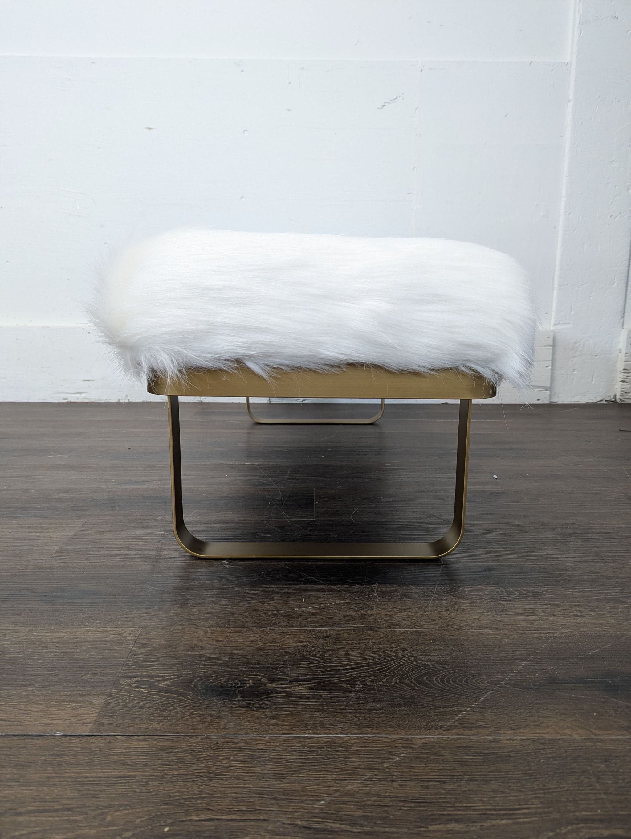 Restoration Hardware Faux Fur Bench - Thumbnail 3