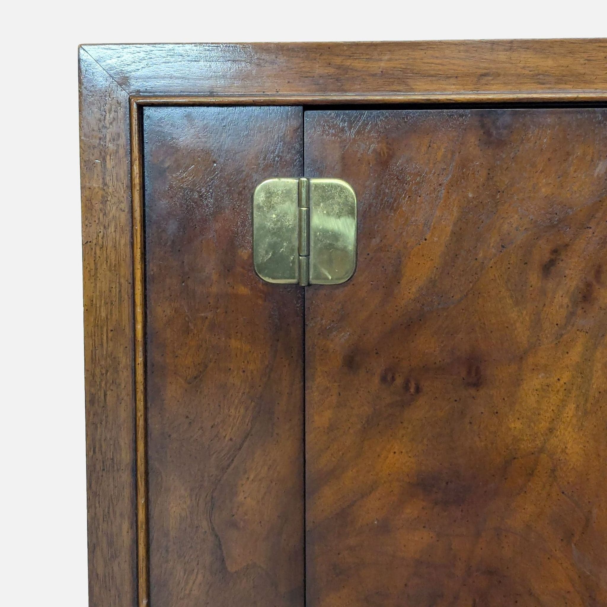 Drexel Heritage Dynasty Burl Walnut Asian-Inspired Credenza - Thumbnail 8