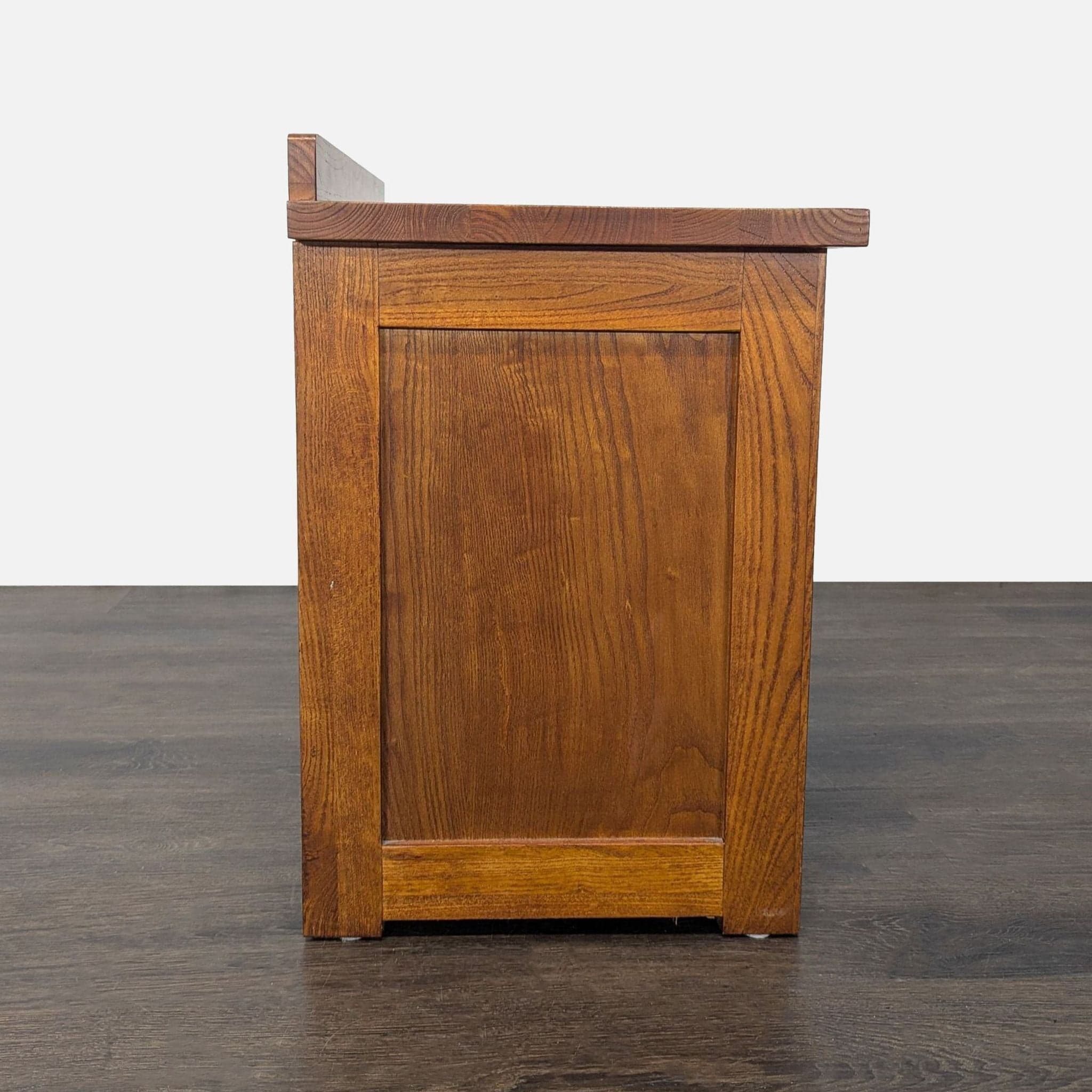 Craftsman Style One Drawer Wood Nightstand with Open Shelf - Thumbnail 7