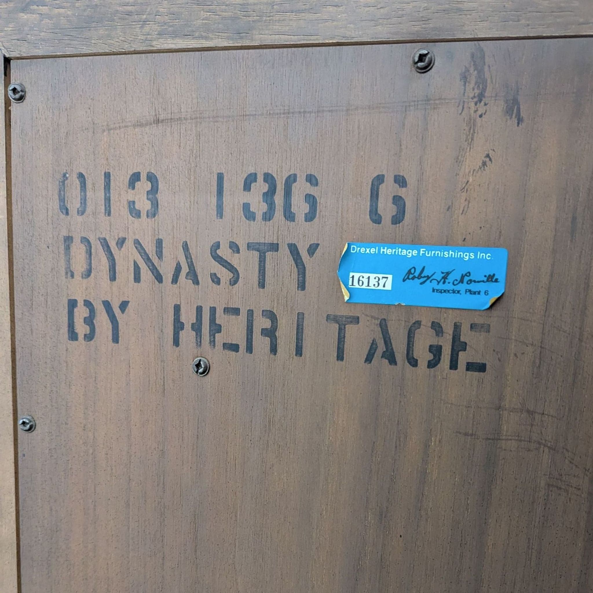 Drexel Heritage Dynasty Burl Walnut Asian-Inspired Credenza - Thumbnail 3