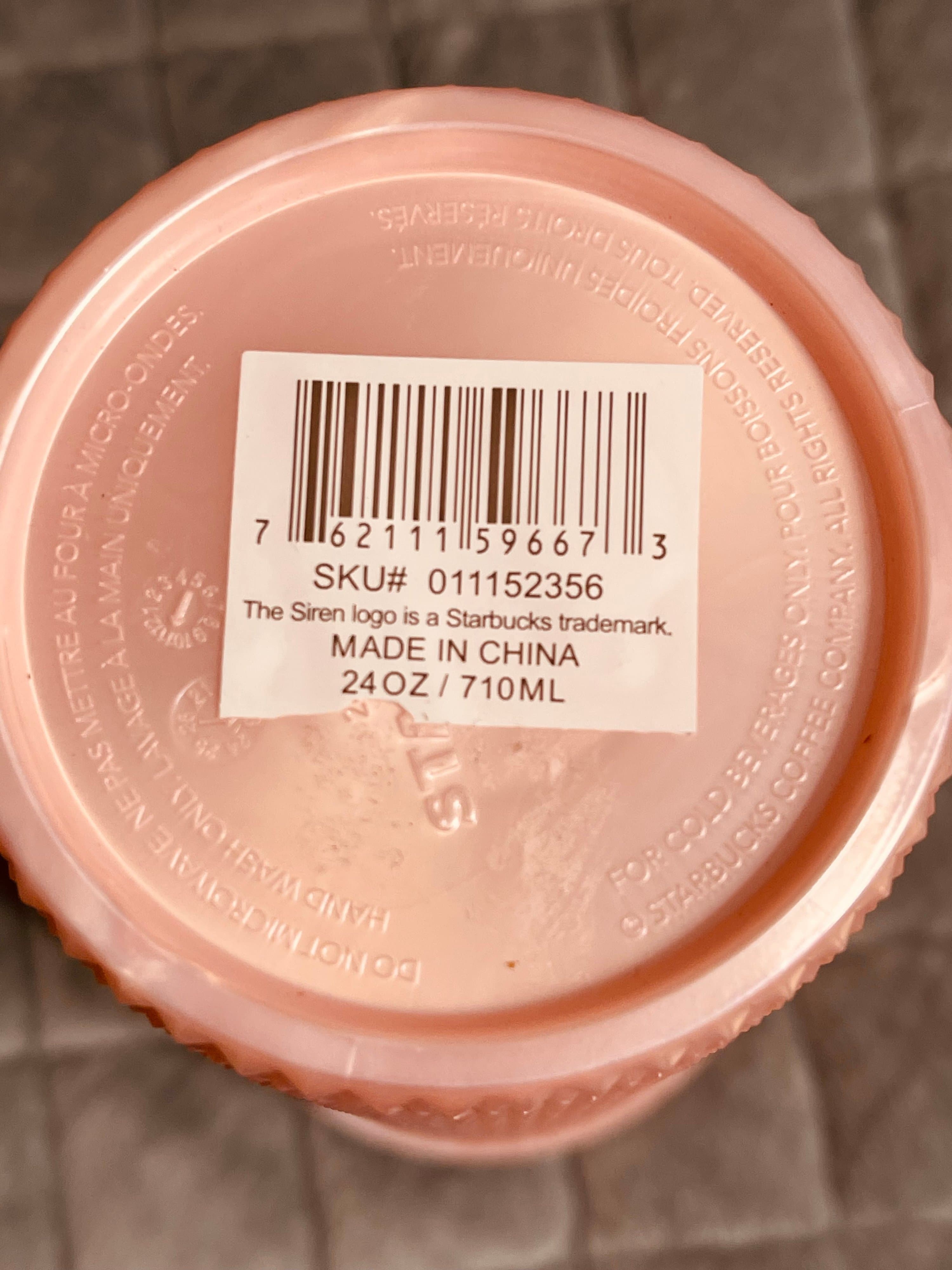 Starbucks Pink Diamond Tall Drink Cup With Lid - Thumbnail 7