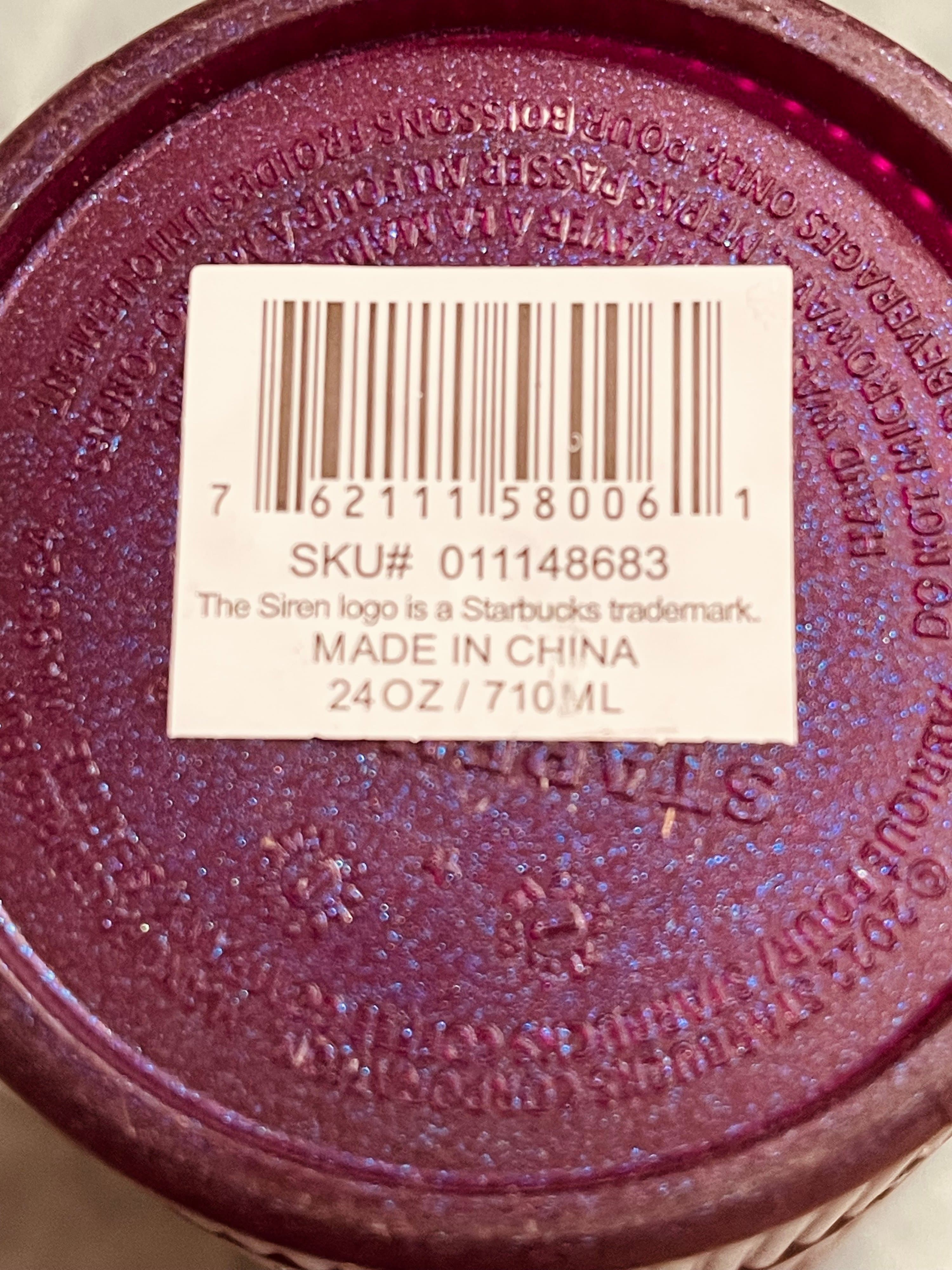 Starbucks Tall Purple Drink Cup with Rainbow design - Thumbnail 6