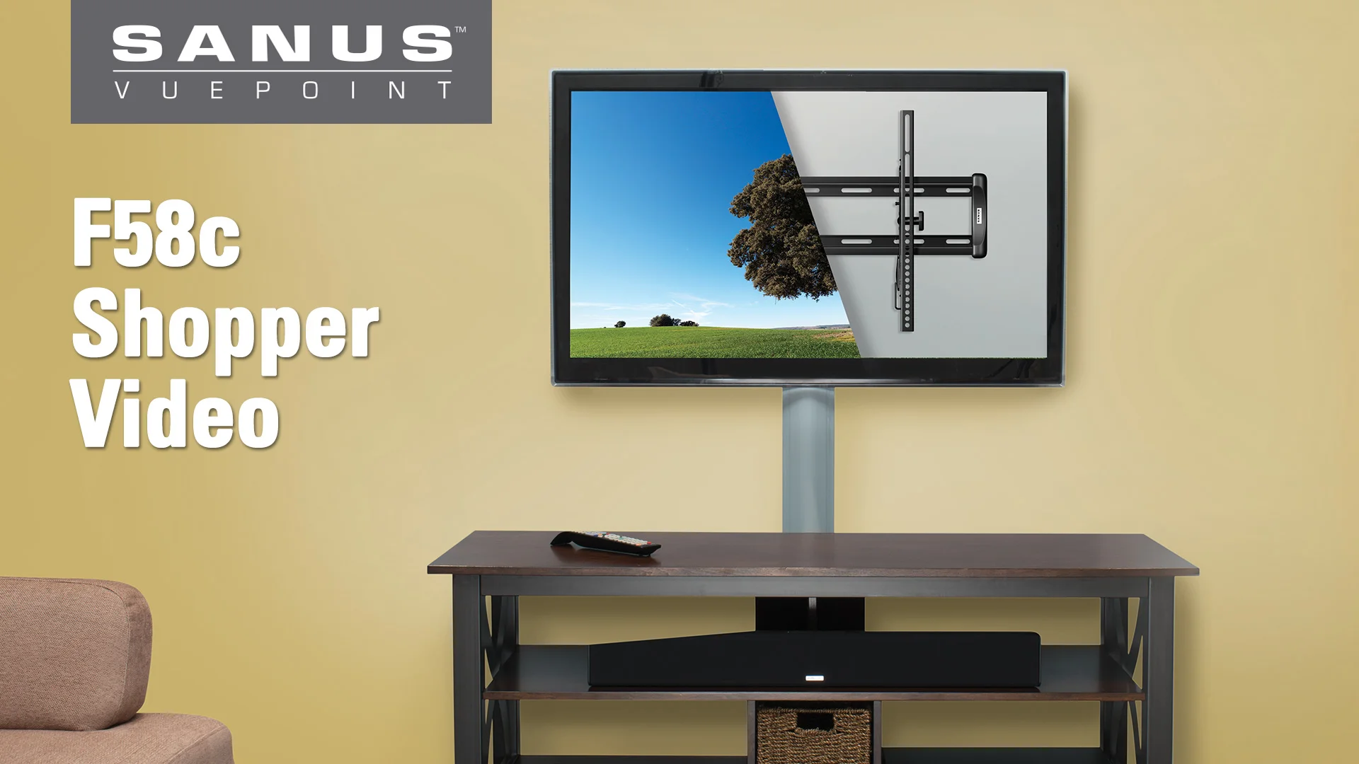 SANUS VuePoint F58c Tilting Wall Mount for 47 -80  TVs - Thumbnail 5