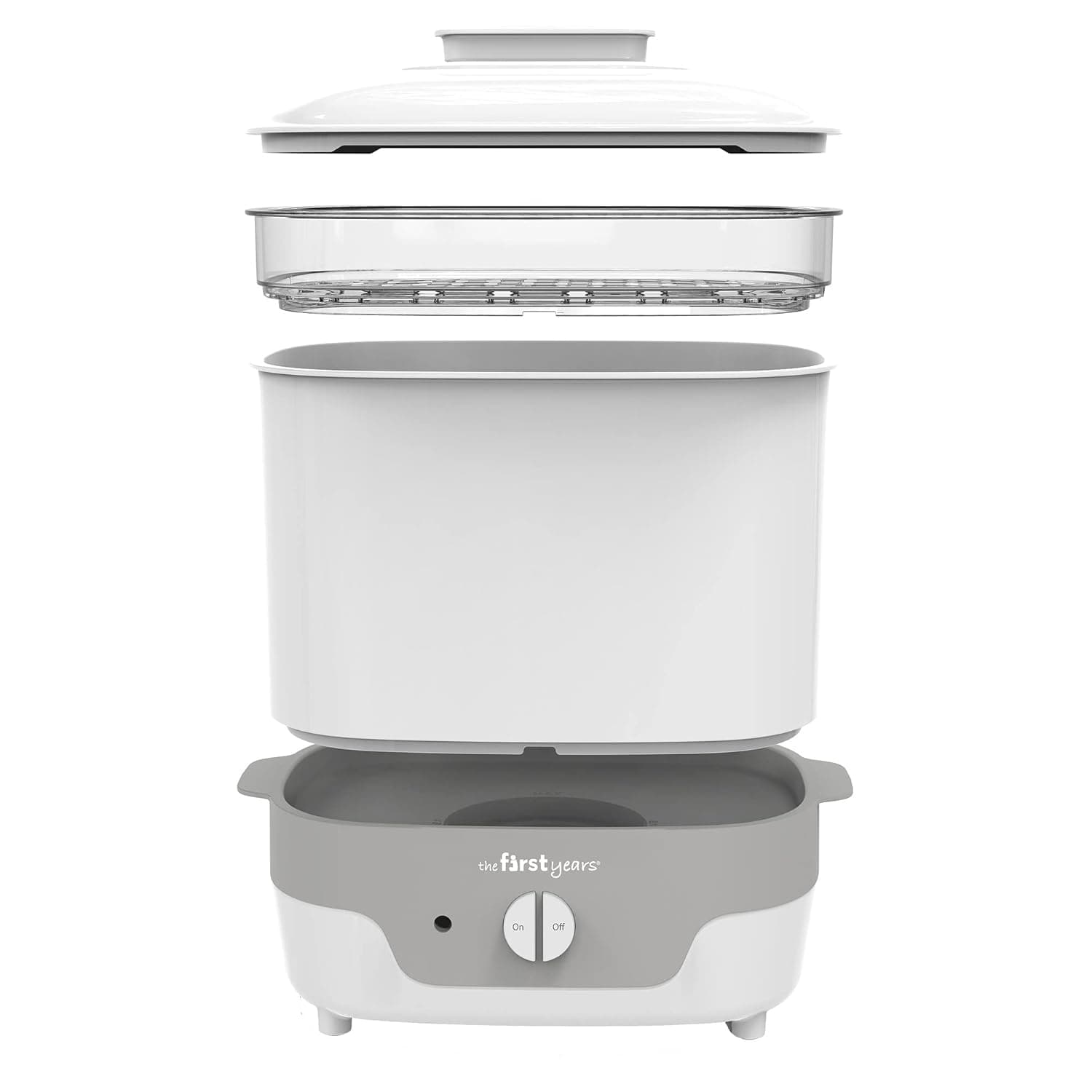 The First Years Modular Baby Bottle Sterilizer - Countertop Bottle Sterilizer - Sanitizes Baby Bottles, Baby Pacifiers, Breast Pump Parts - Baby Bottle Feeding Supplies - White - Thumbnail 3