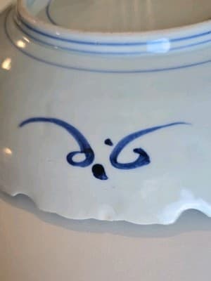 Antique Japanese Meiji Imari Scalloped Fan Plate Red Treasure Vase Mark 11" - Thumbnail 8
