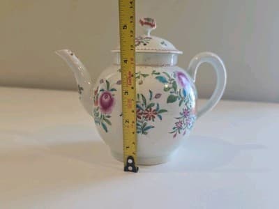 Antique Chinese Export Porcelain Famille Rose Teapot Qianlong Era Late 18thC - Thumbnail 2