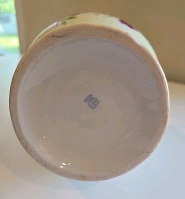 Antique Victoria Austria Yellow Floral Vase 13.5" c. 1904 - 1918 - Thumbnail 6