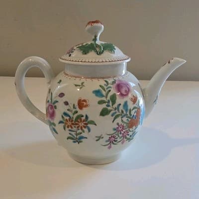 Antique Chinese Export Porcelain Famille Rose Teapot Qianlong Era Late 18thC - Thumbnail 4