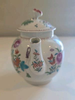 Antique Chinese Export Porcelain Famille Rose Teapot Qianlong Era Late 18thC - Thumbnail 3