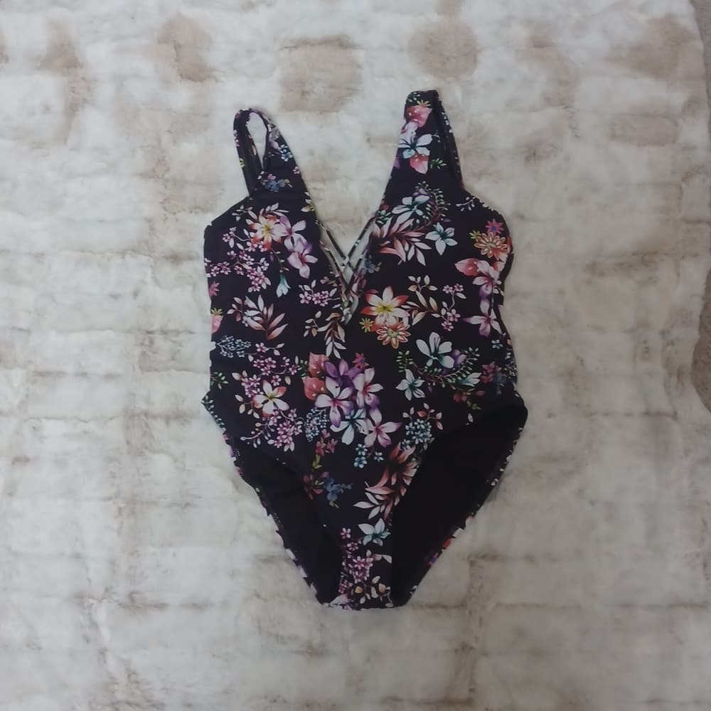 Hobie Black Floral One-Piece Swimsuit - Thumbnail 7